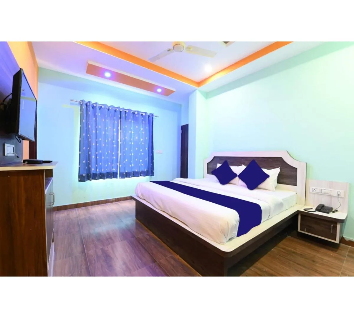 Bed in Hotel Lakhdatar Palace