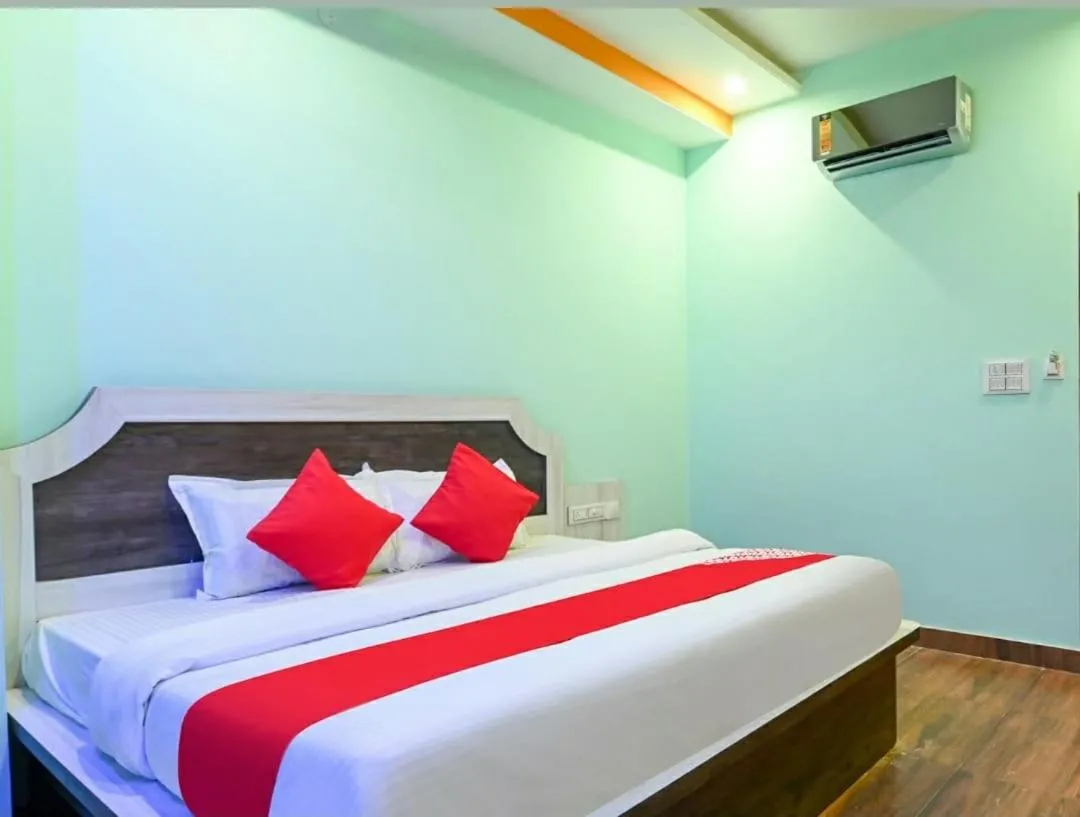 Bed in Hotel Lakhdatar Palace