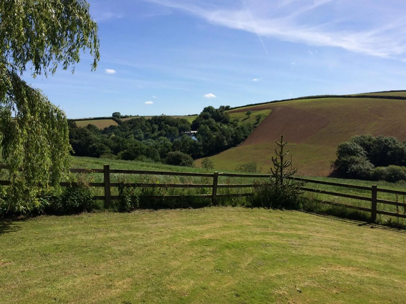 Garden view in Trecorme Barton