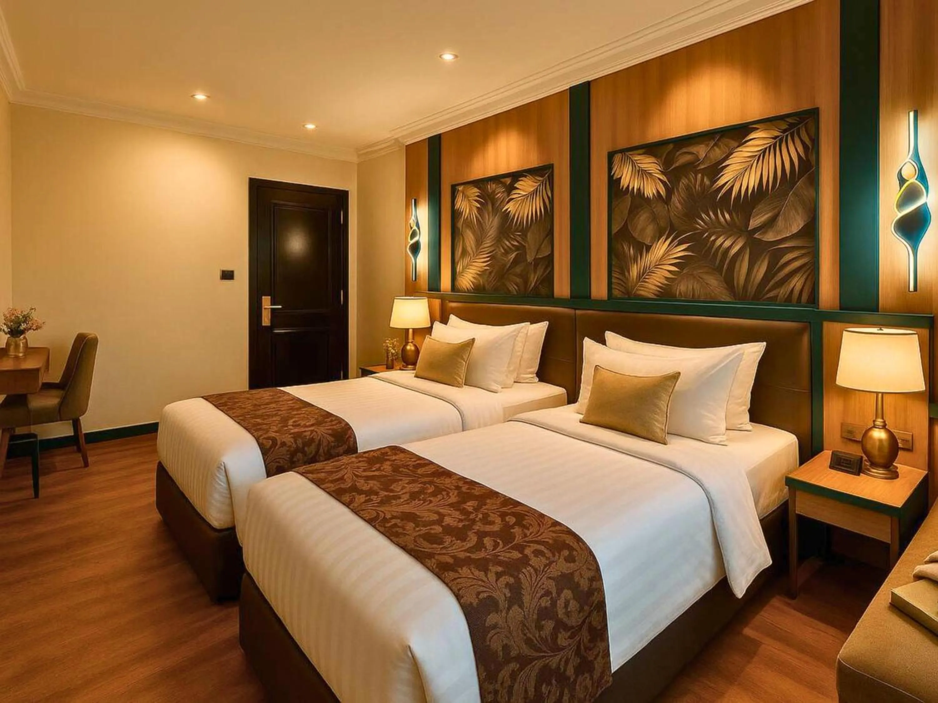 Bed in Bona Ventura Hotel & Skybar