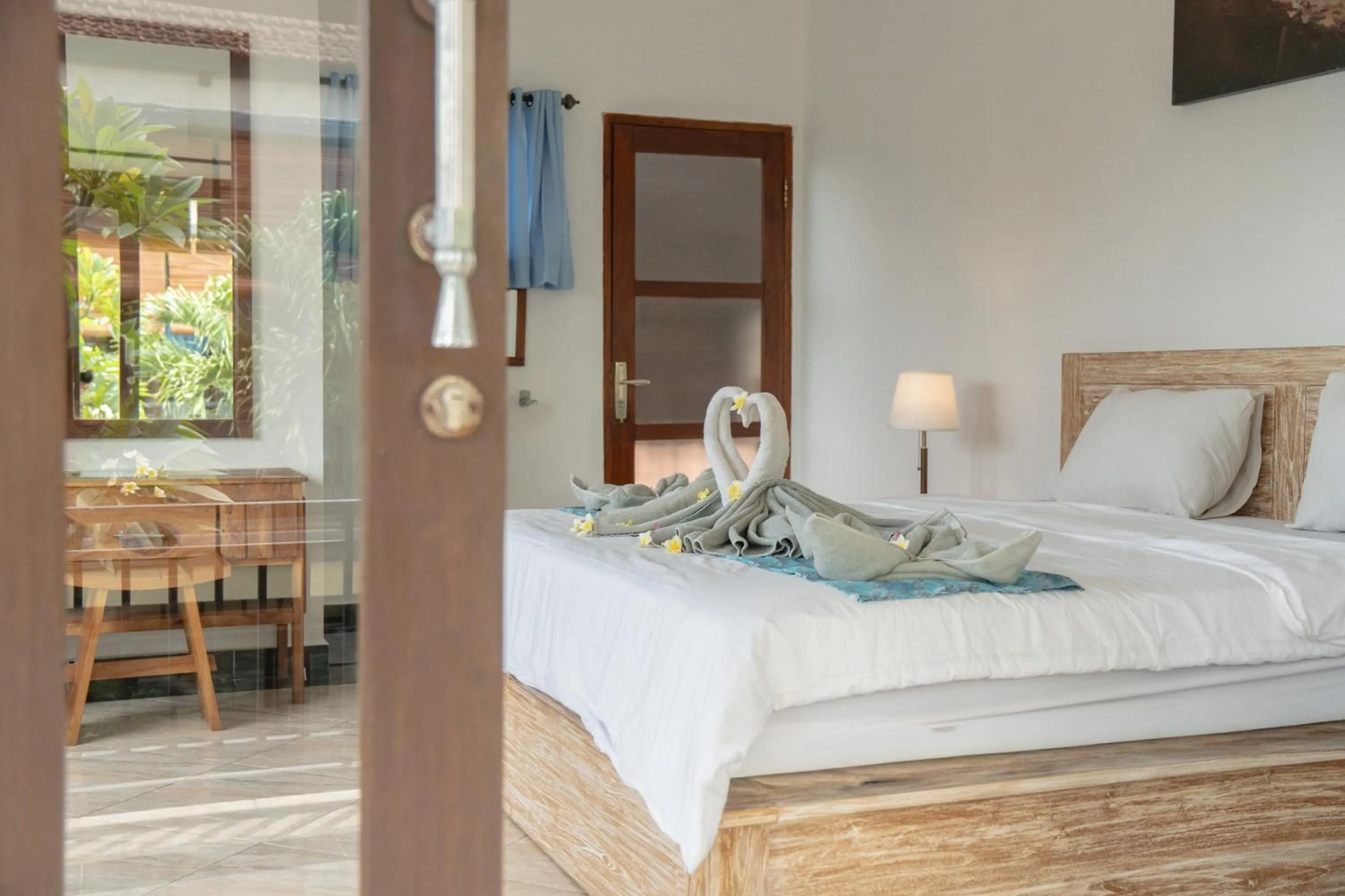 Bed in Pakel's Bali Villas