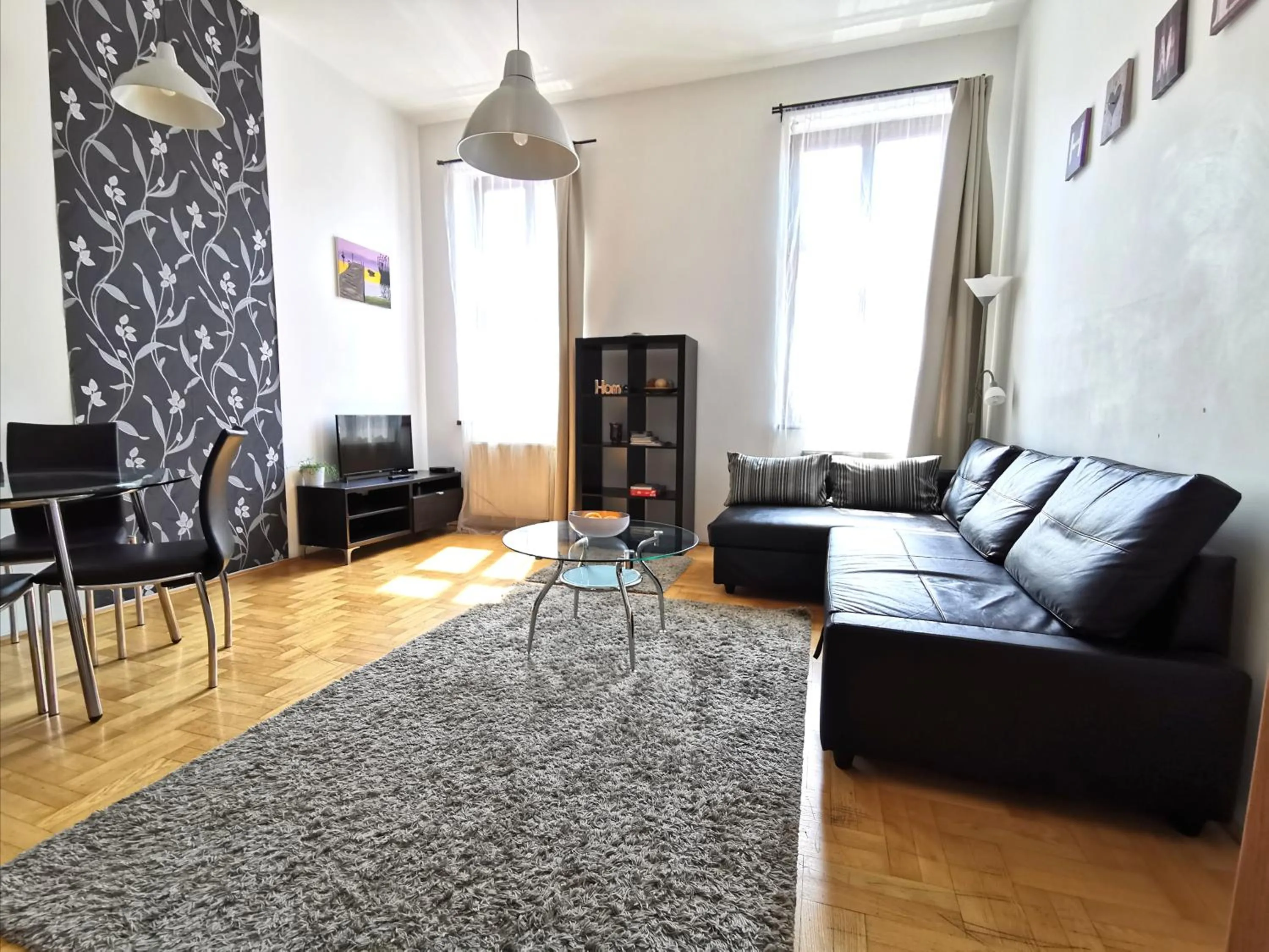 Living room in Gozsdu Apartment