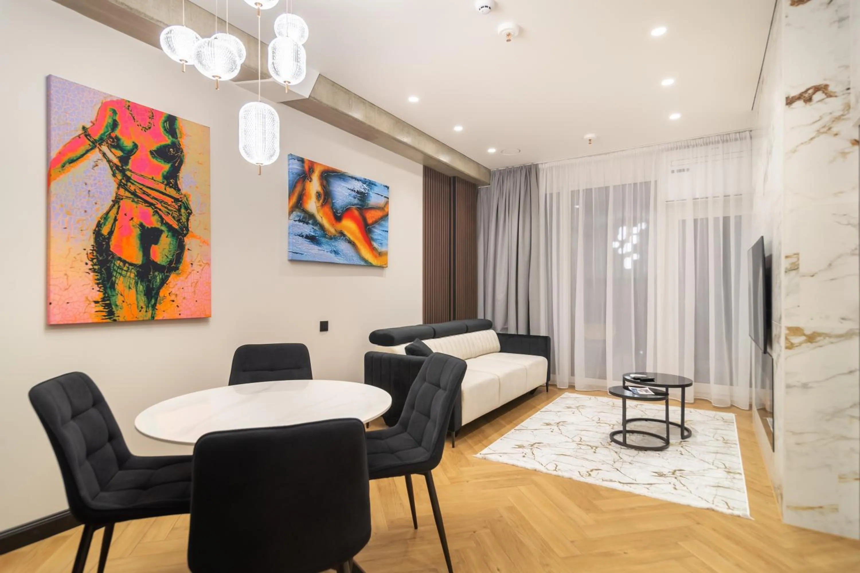 Living room in Aparthotel Nemunas