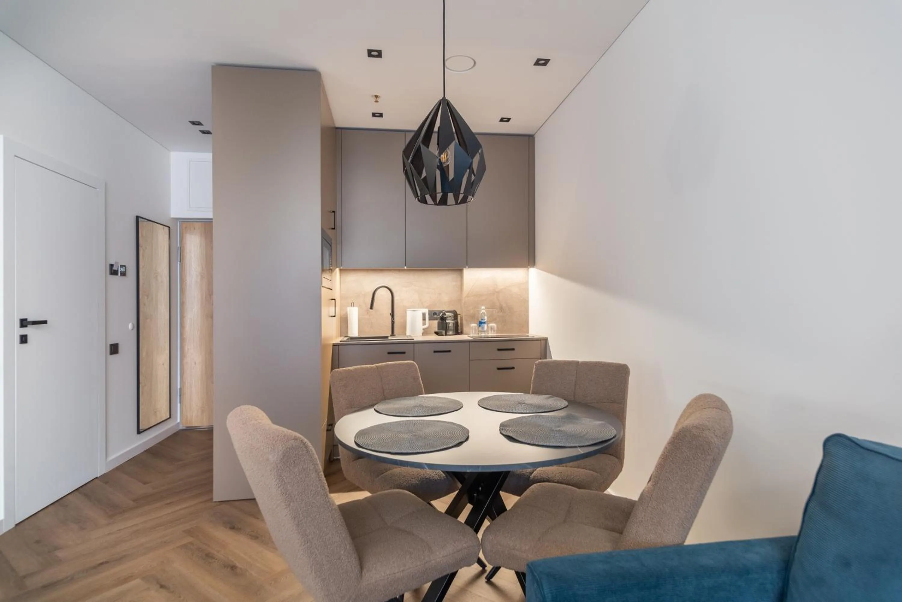Dining area in Aparthotel Nemunas