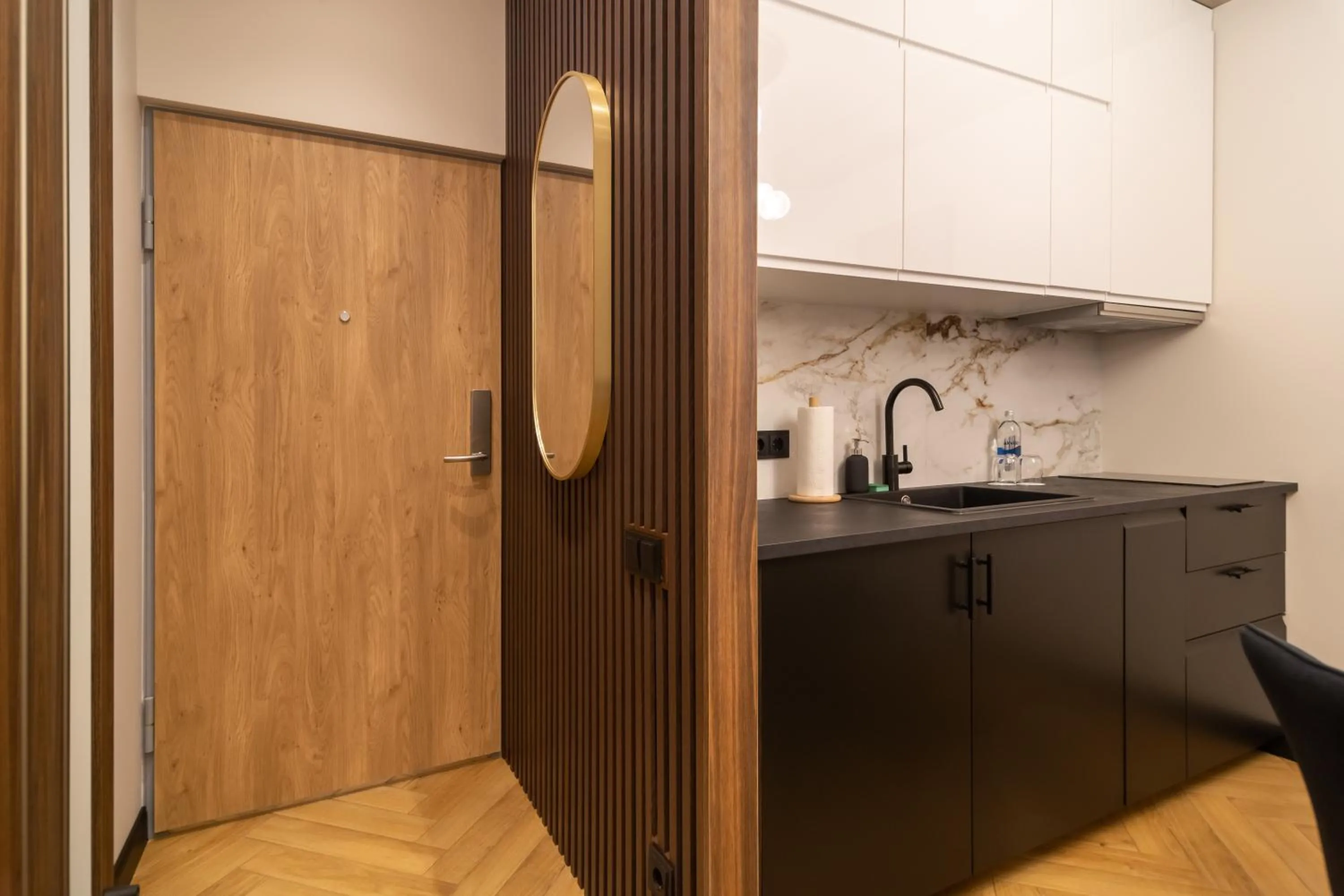 Coffee/tea facilities in Aparthotel Nemunas