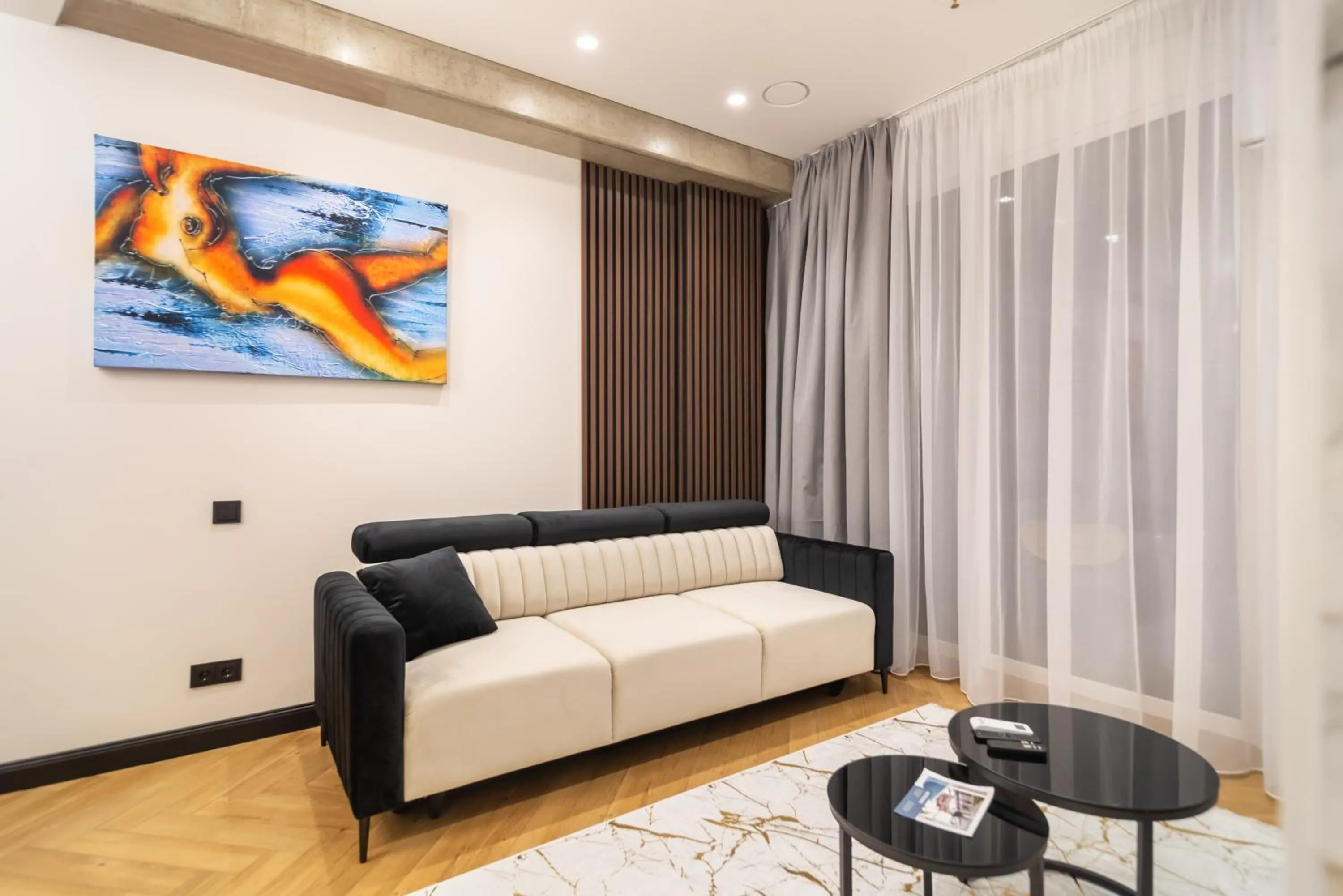 Living room in Aparthotel Nemunas