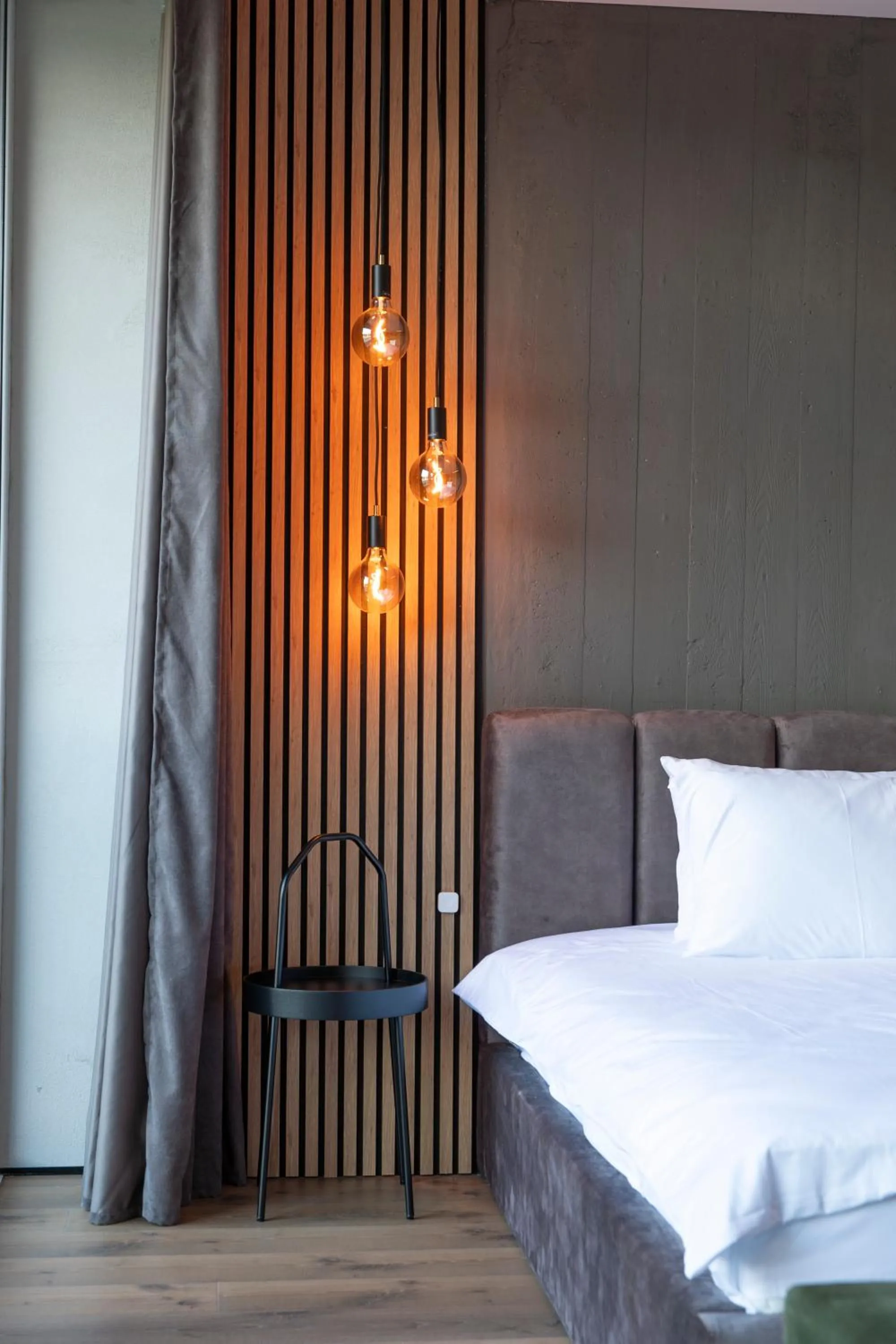 Bed in Aparthotel Nemunas