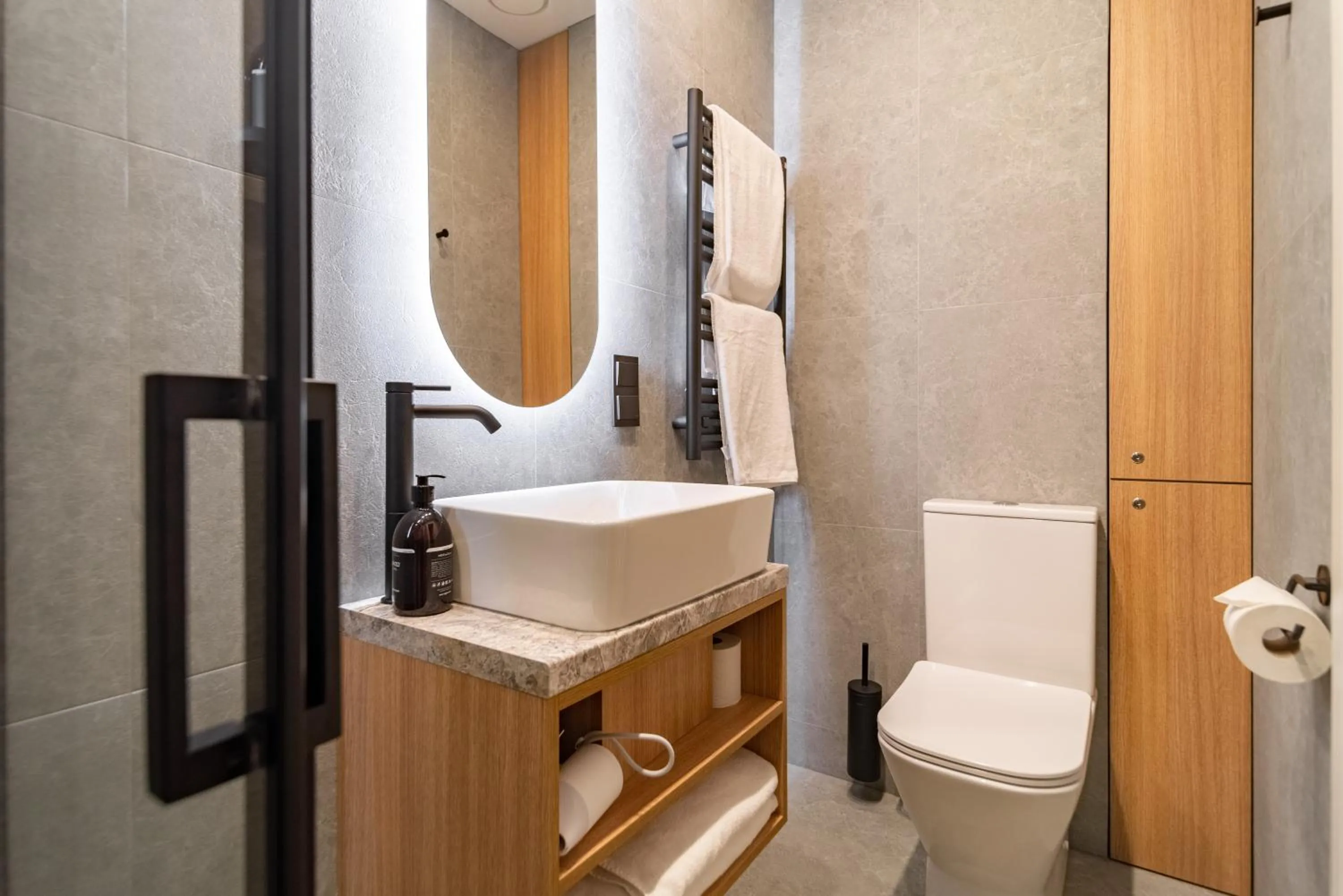Bathroom in Aparthotel Nemunas