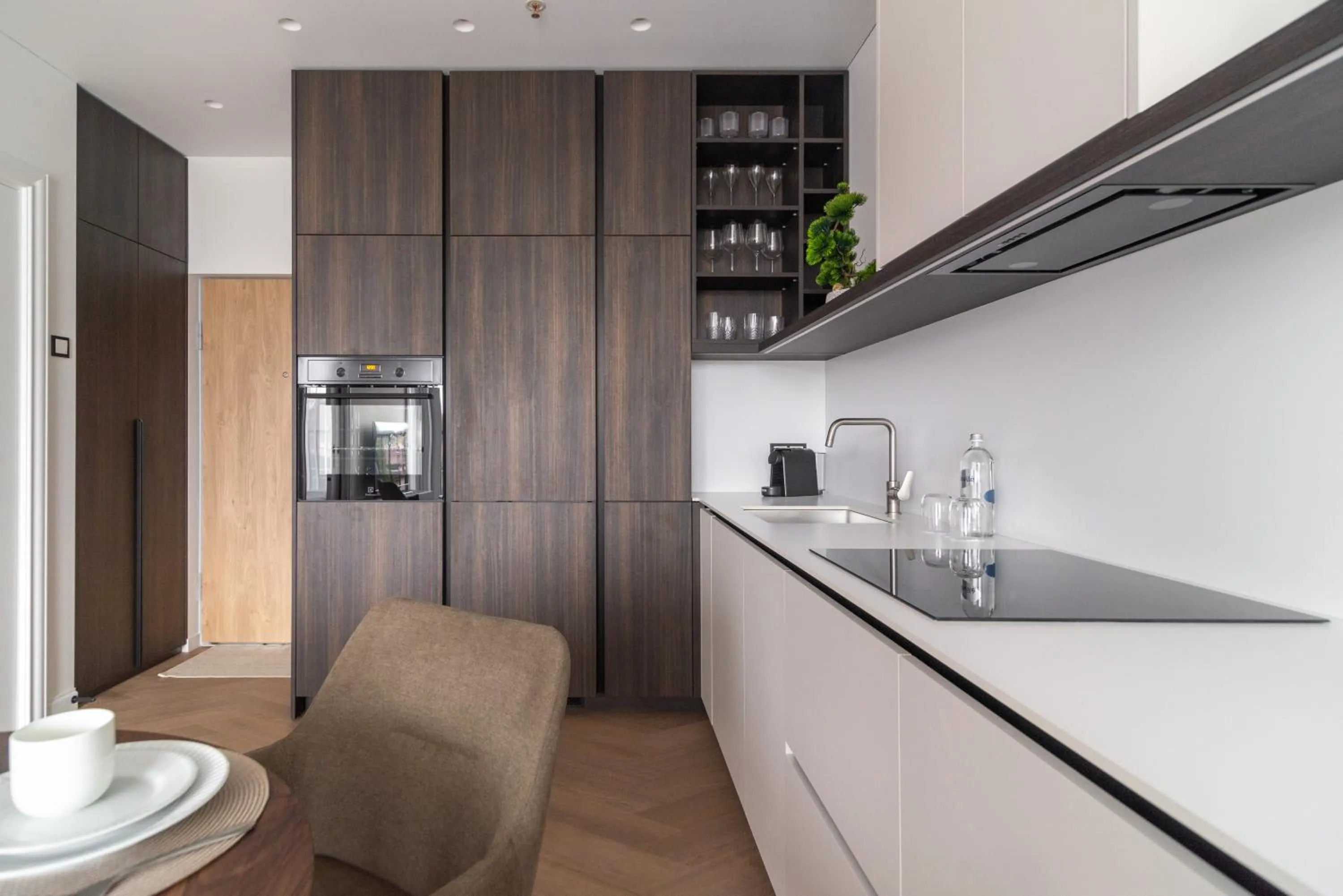 kitchen in Aparthotel Nemunas