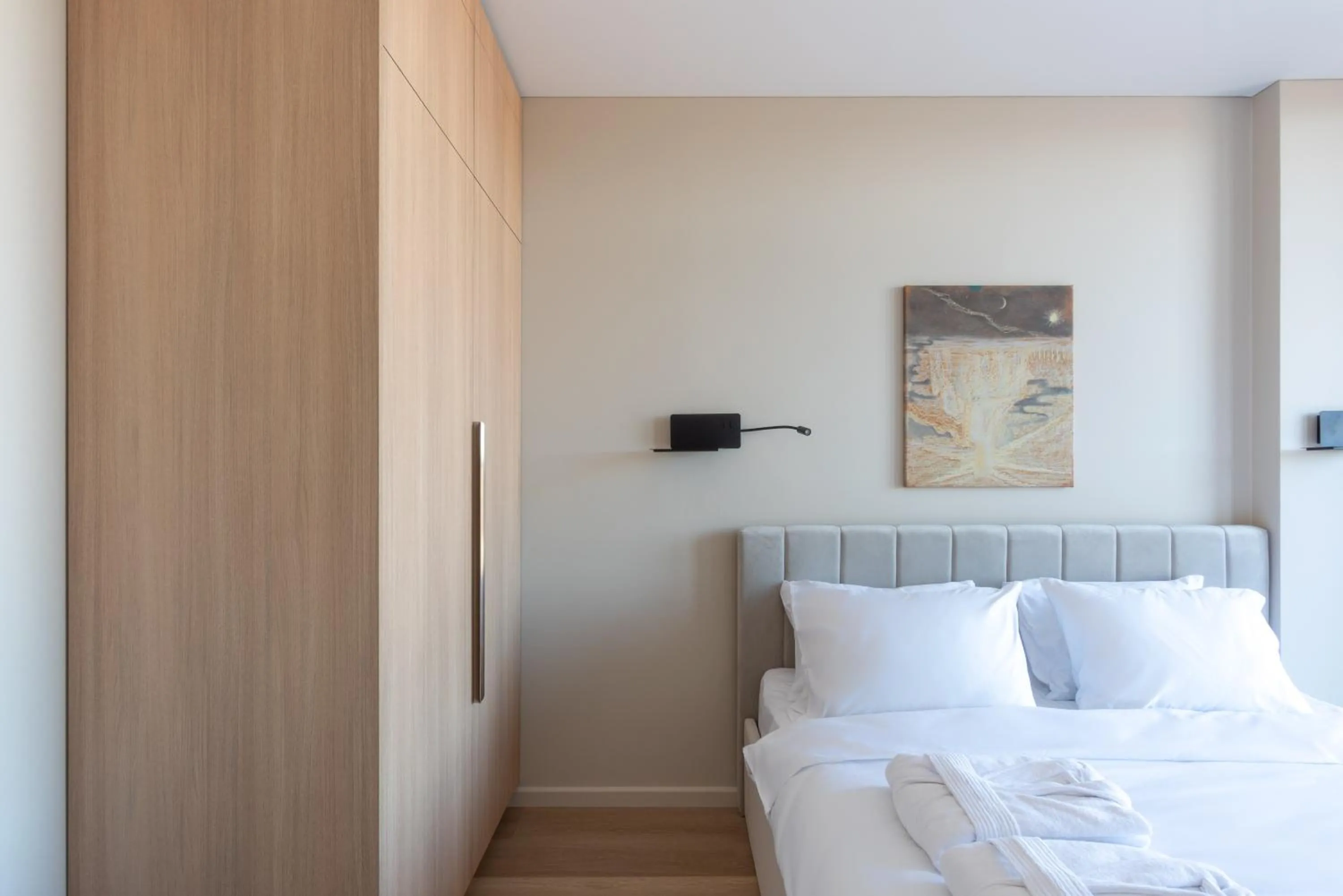 Bed in Aparthotel Nemunas