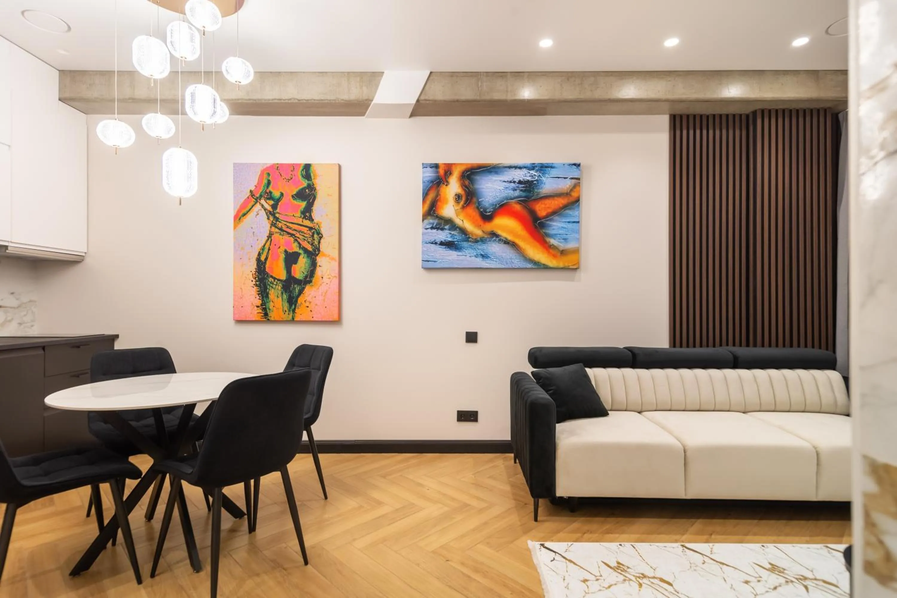 Living room in Aparthotel Nemunas