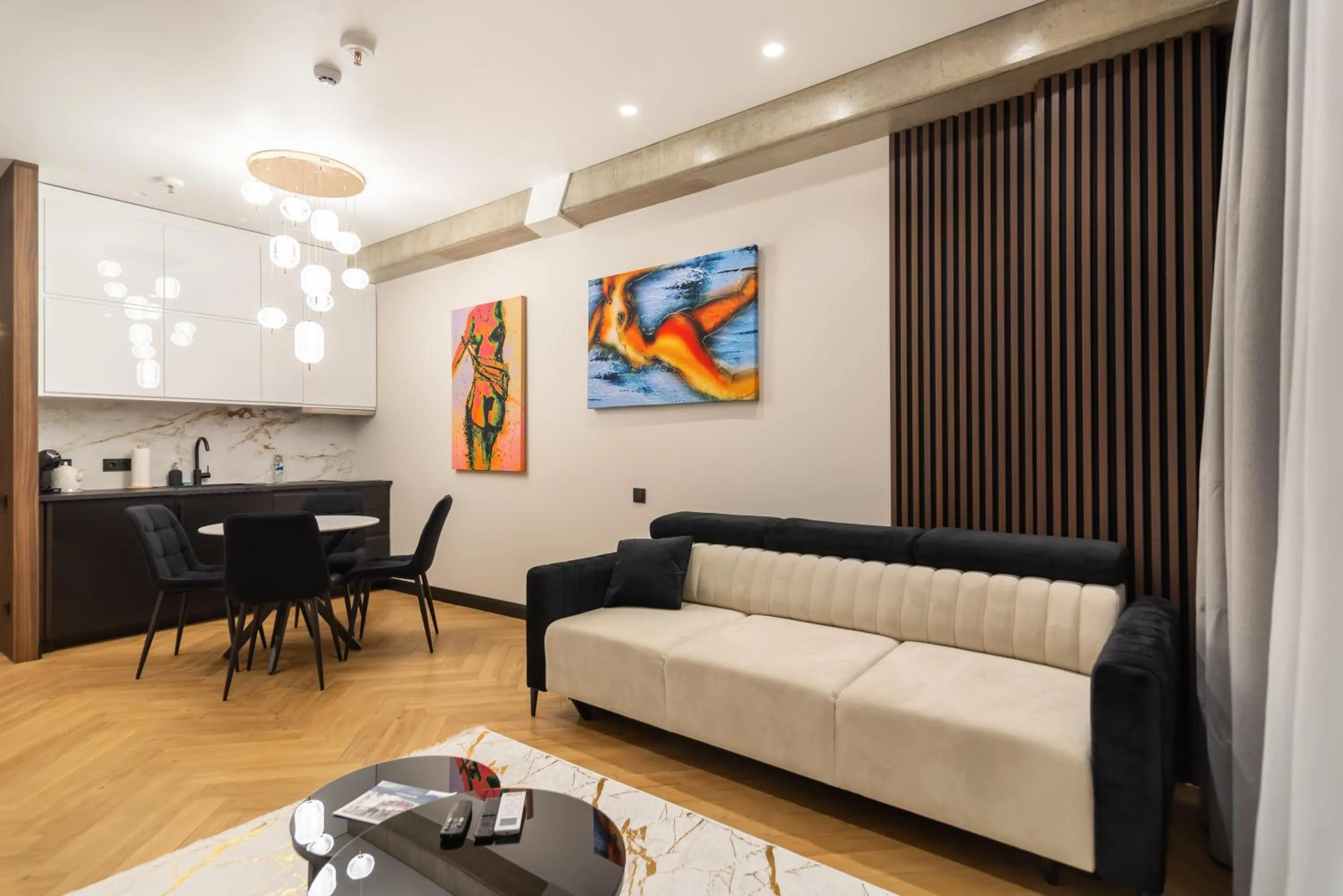 Living room in Aparthotel Nemunas