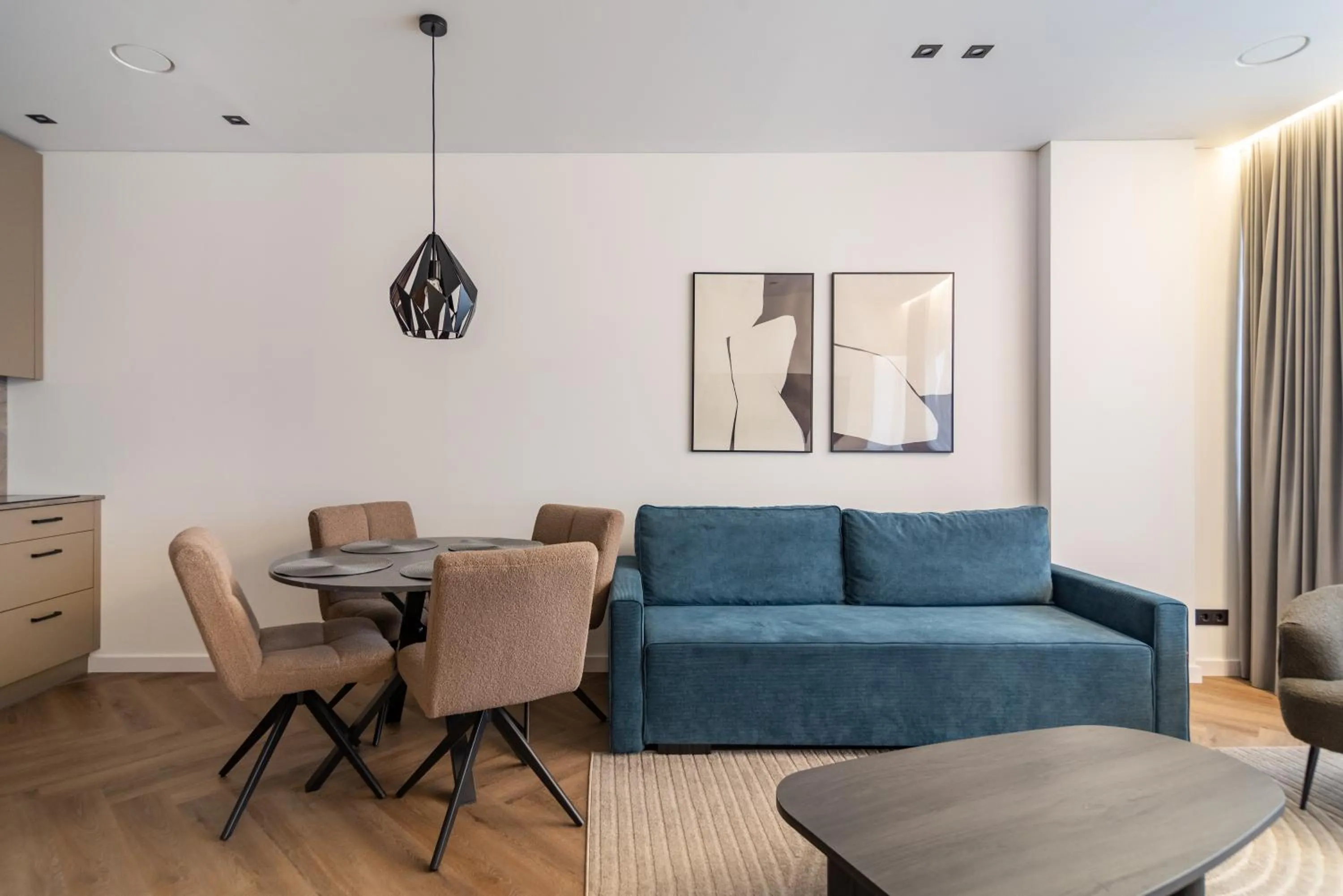 Living room in Aparthotel Nemunas