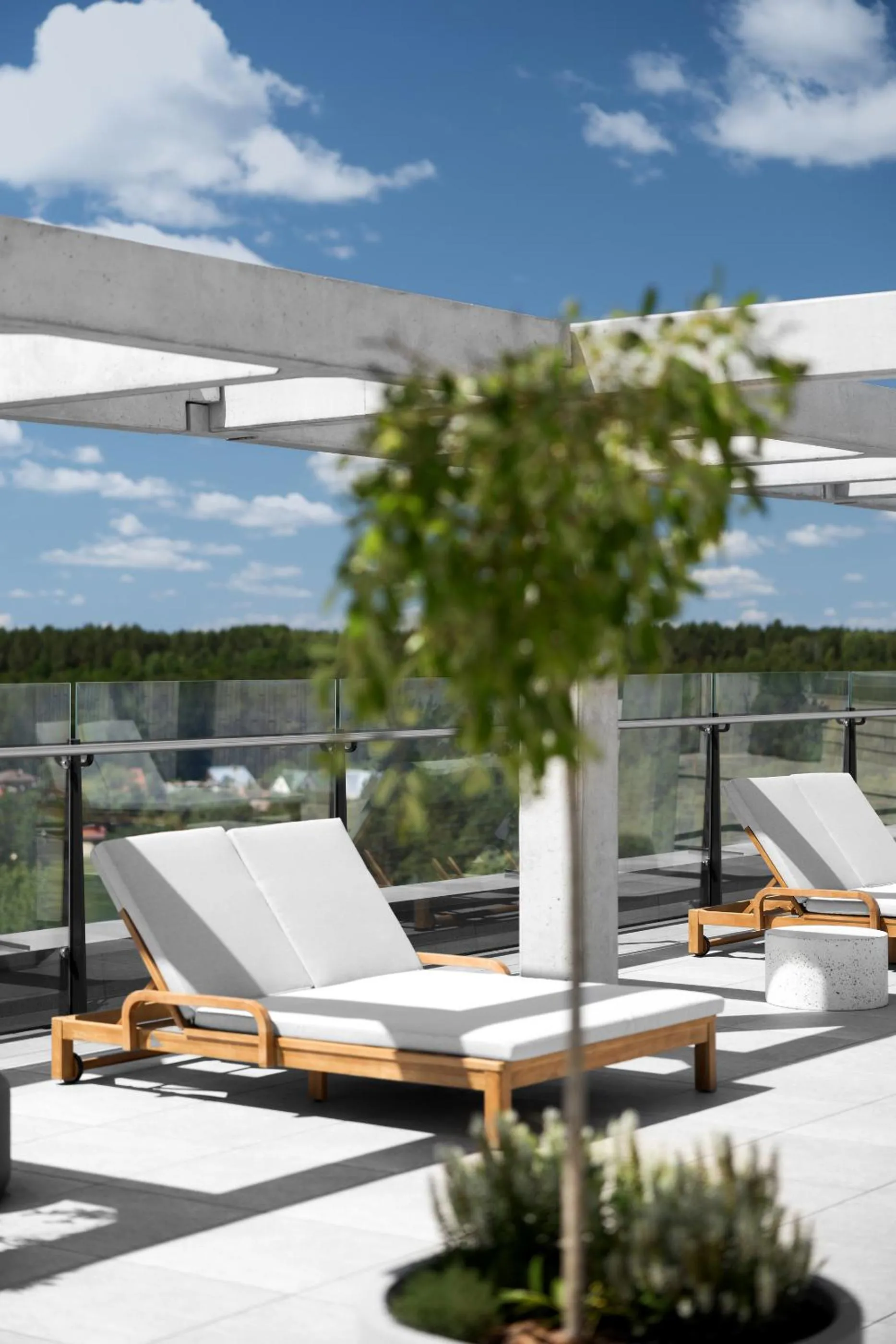 Balcony/Terrace in Aparthotel Nemunas