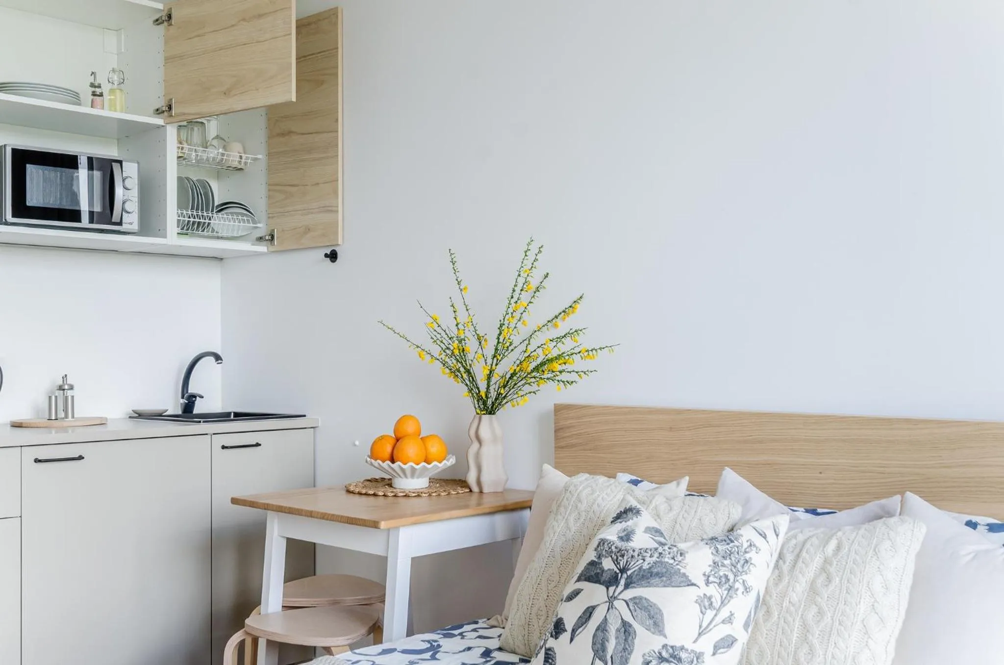 Kitchen or kitchenette in Aparthotel Nemunas