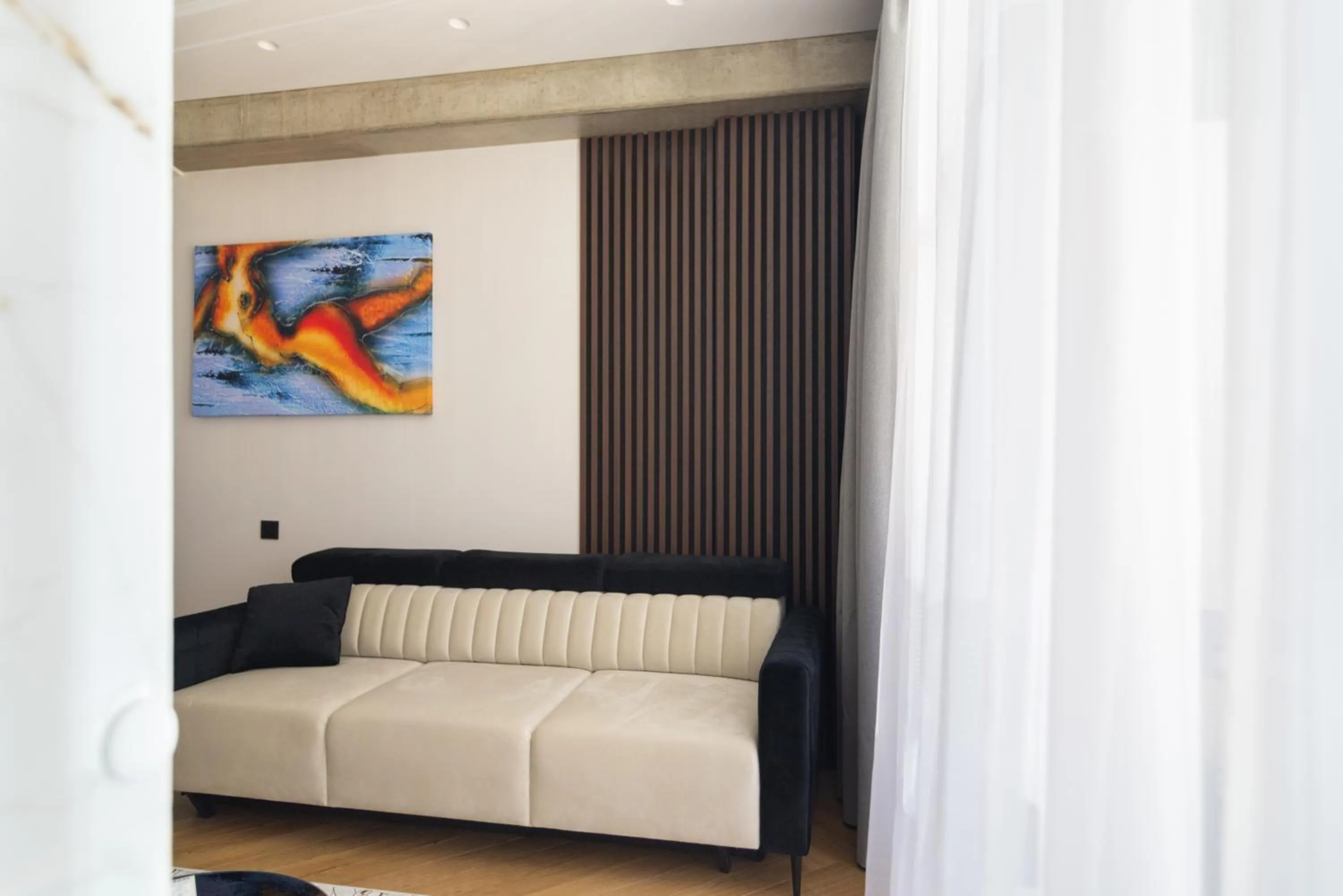 Living room in Aparthotel Nemunas
