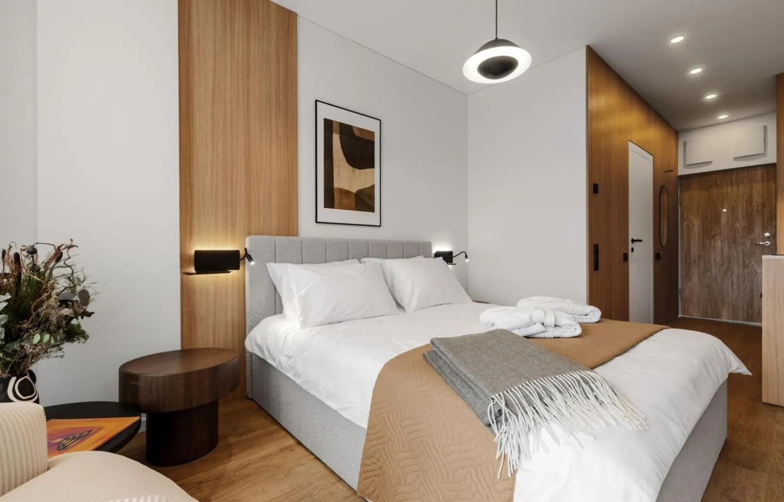 Bedroom, Bed in Aparthotel Nemunas