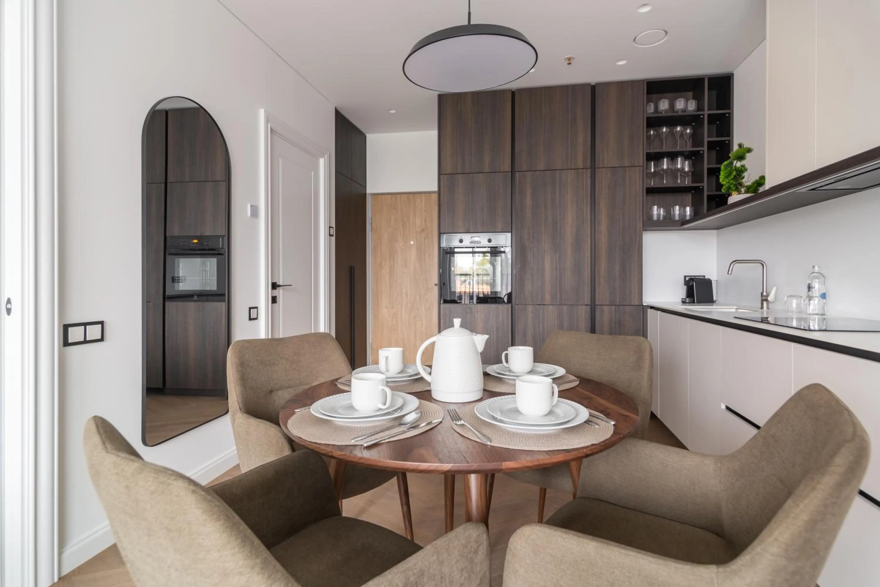 Coffee/tea facilities in Aparthotel Nemunas
