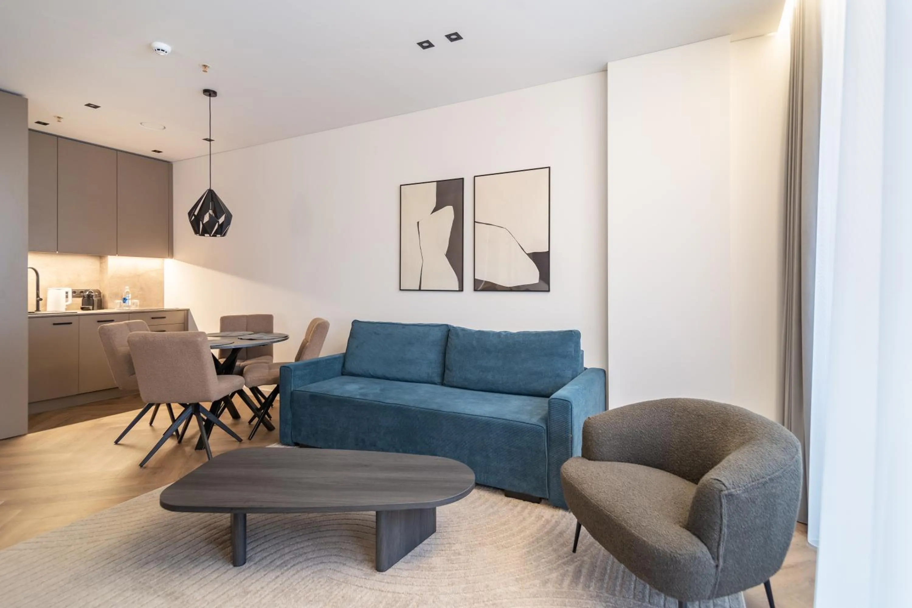 Living room in Aparthotel Nemunas