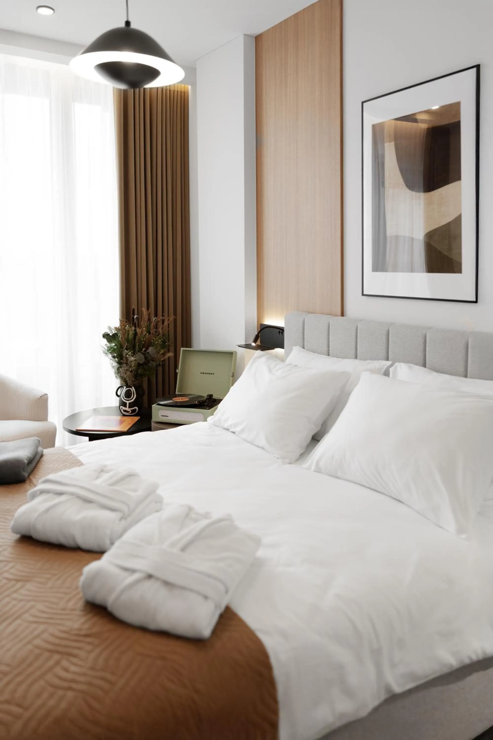 Bed in Aparthotel Nemunas