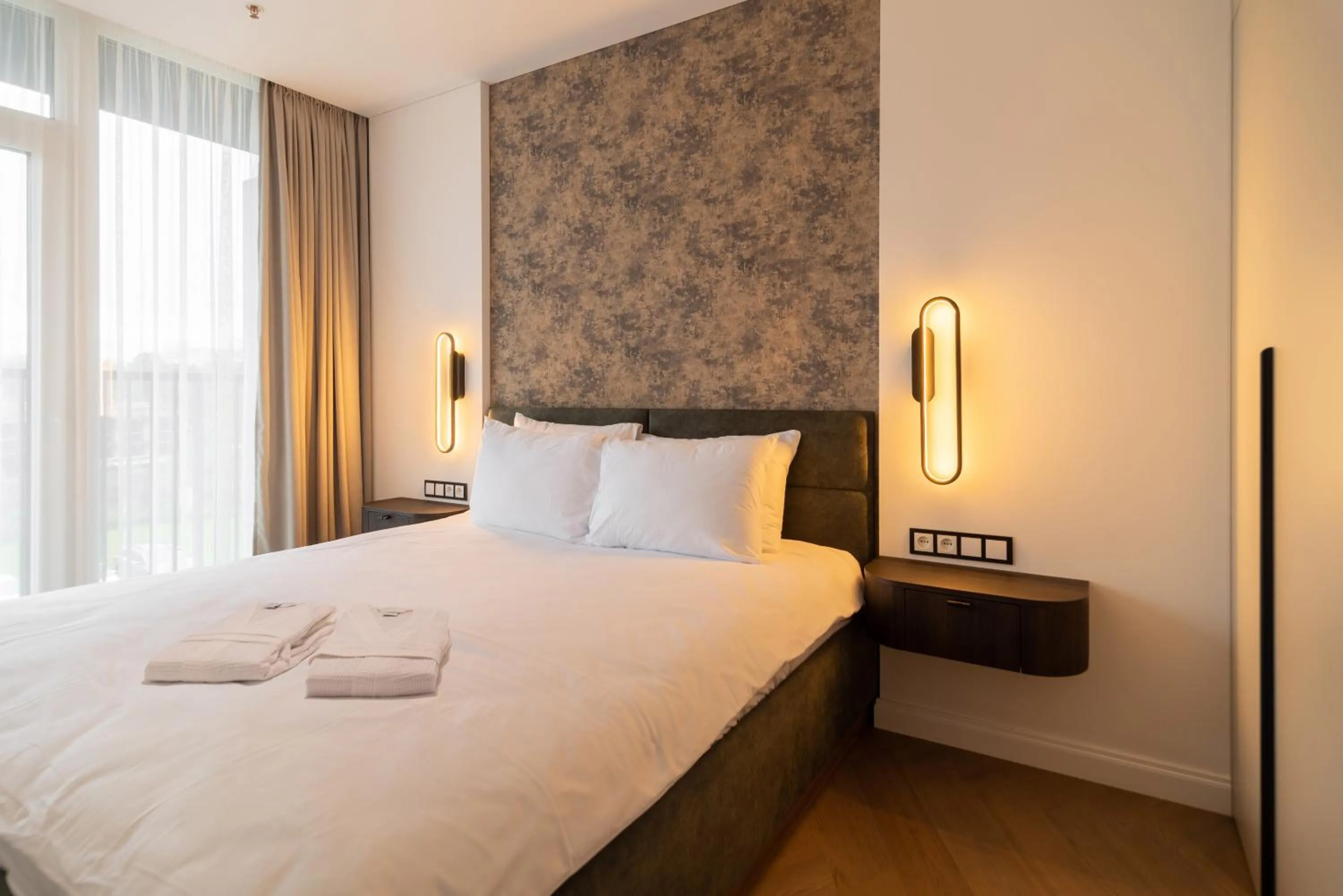 Bedroom, Bed in Aparthotel Nemunas