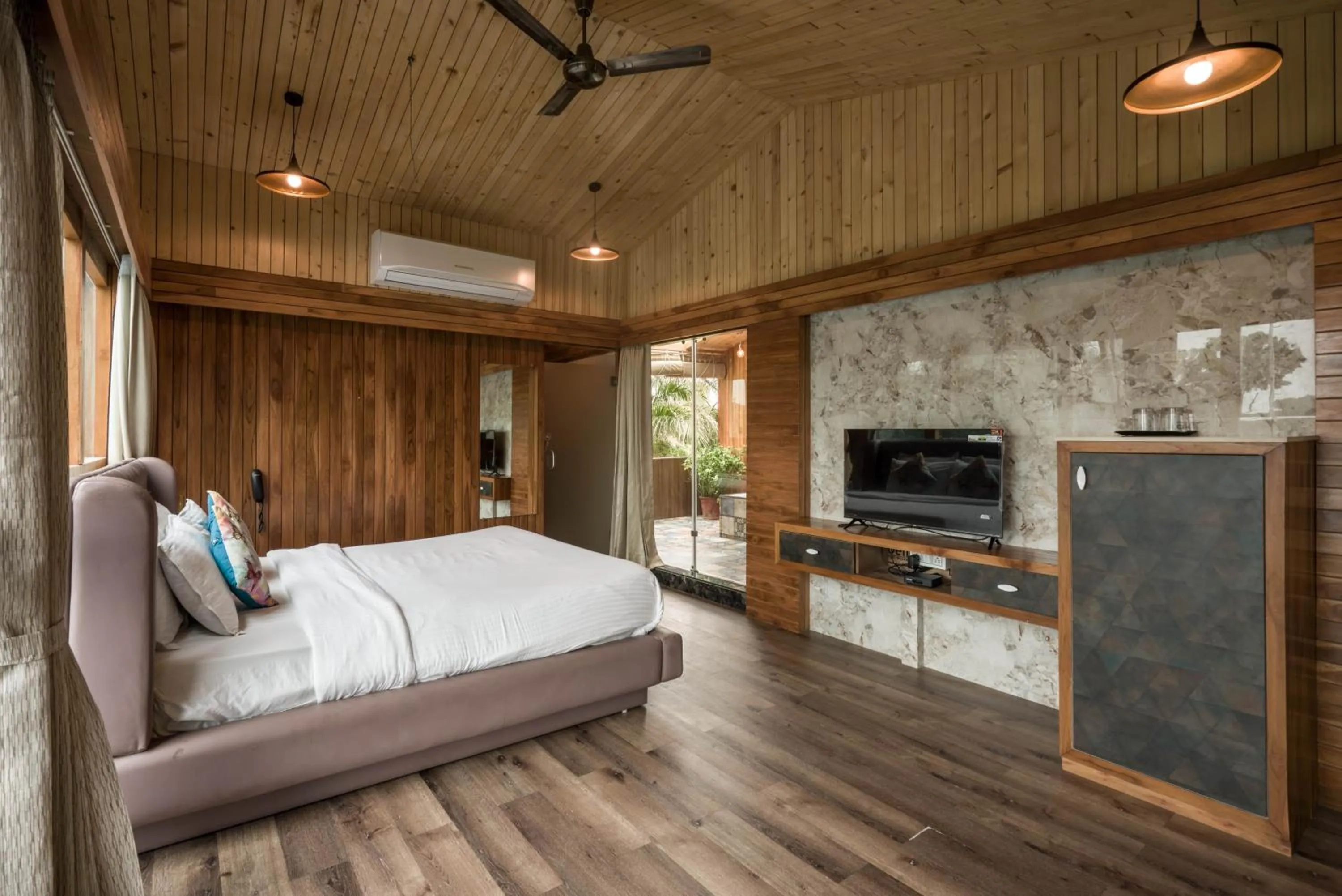 Bed in Visamo Nalsarovar Resort, Ahmedabad