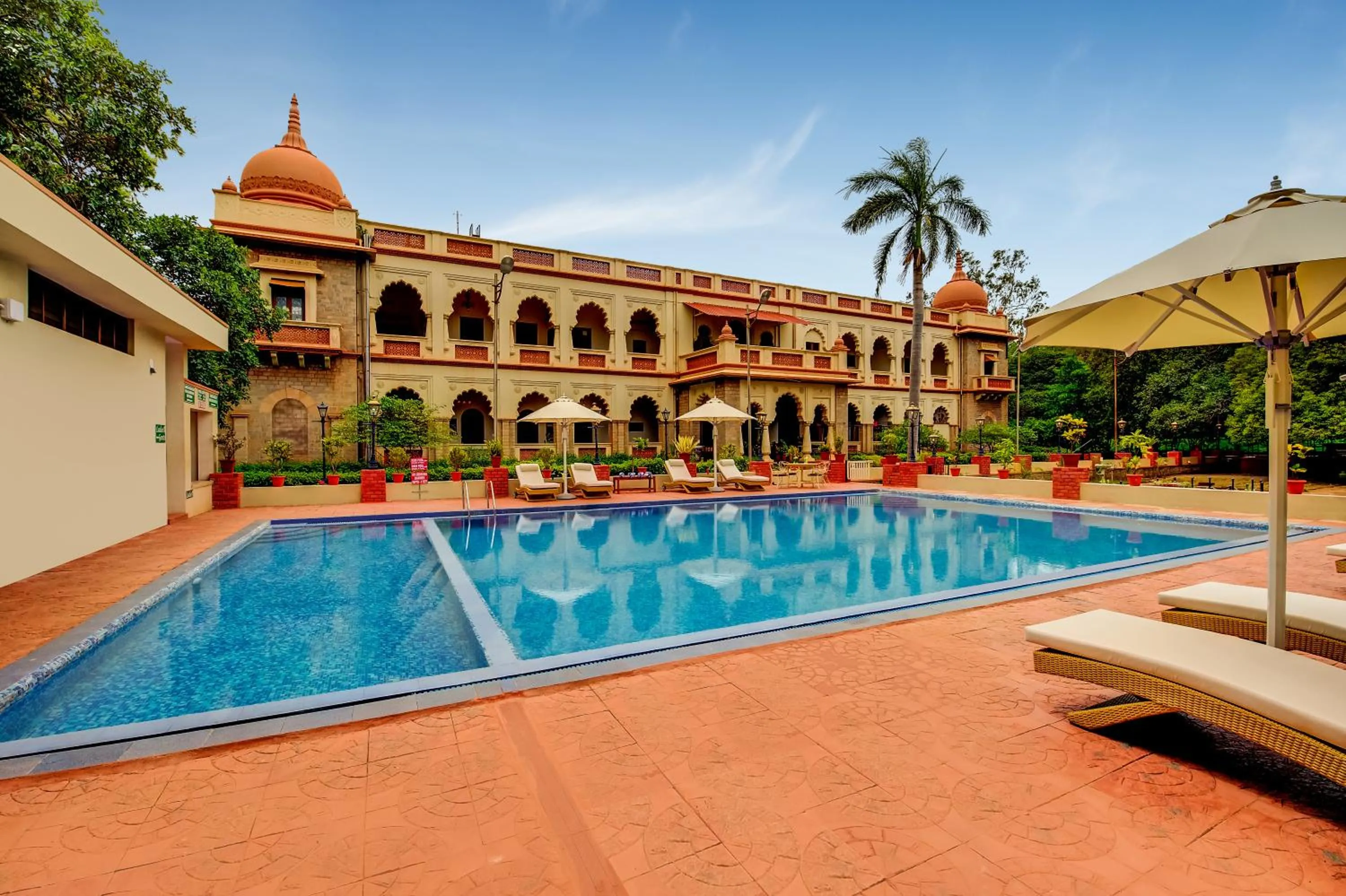 Swimming pool in WelcomHeritage Shivavilas Palace, HAMPI