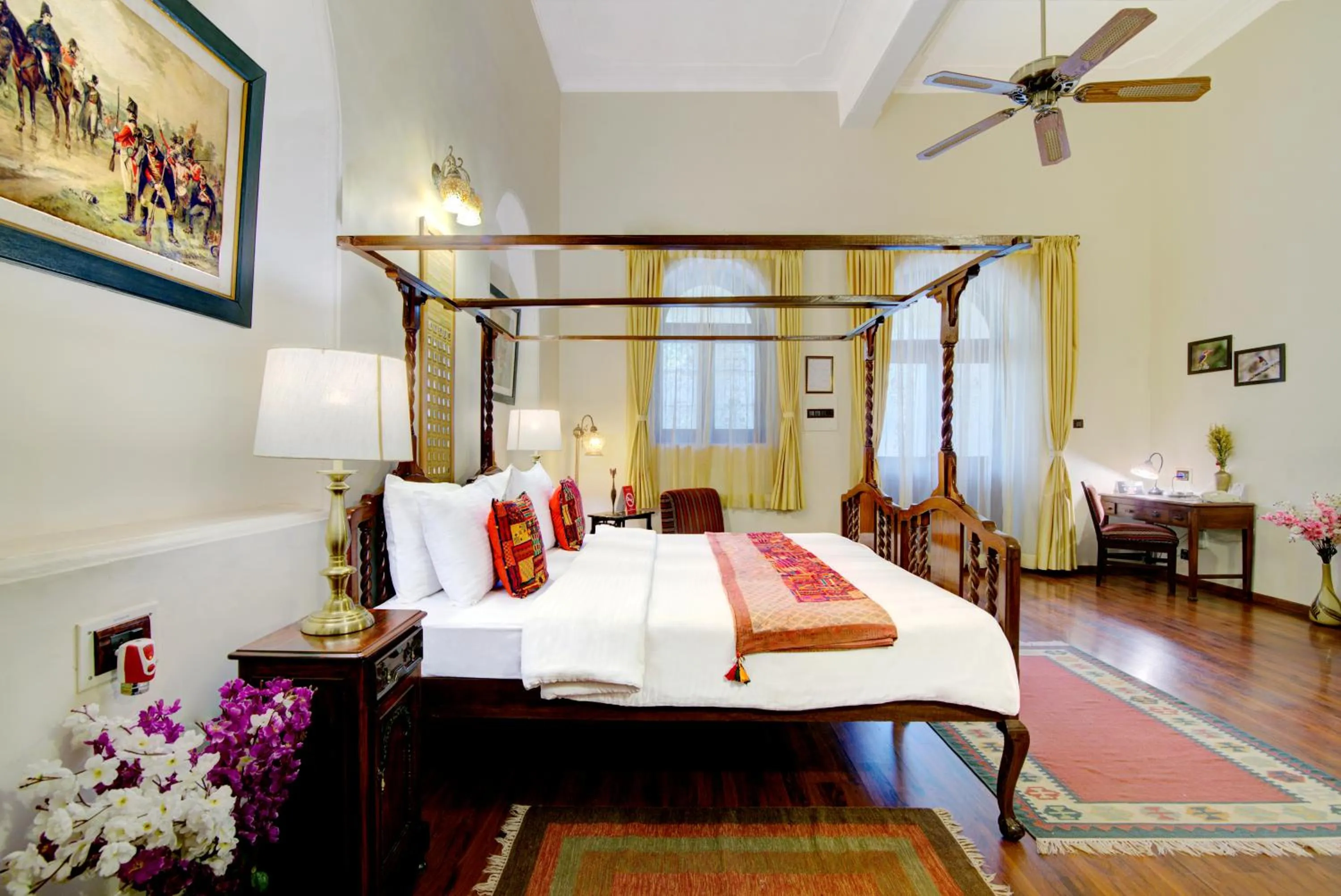 Bed in WelcomHeritage Shivavilas Palace, HAMPI