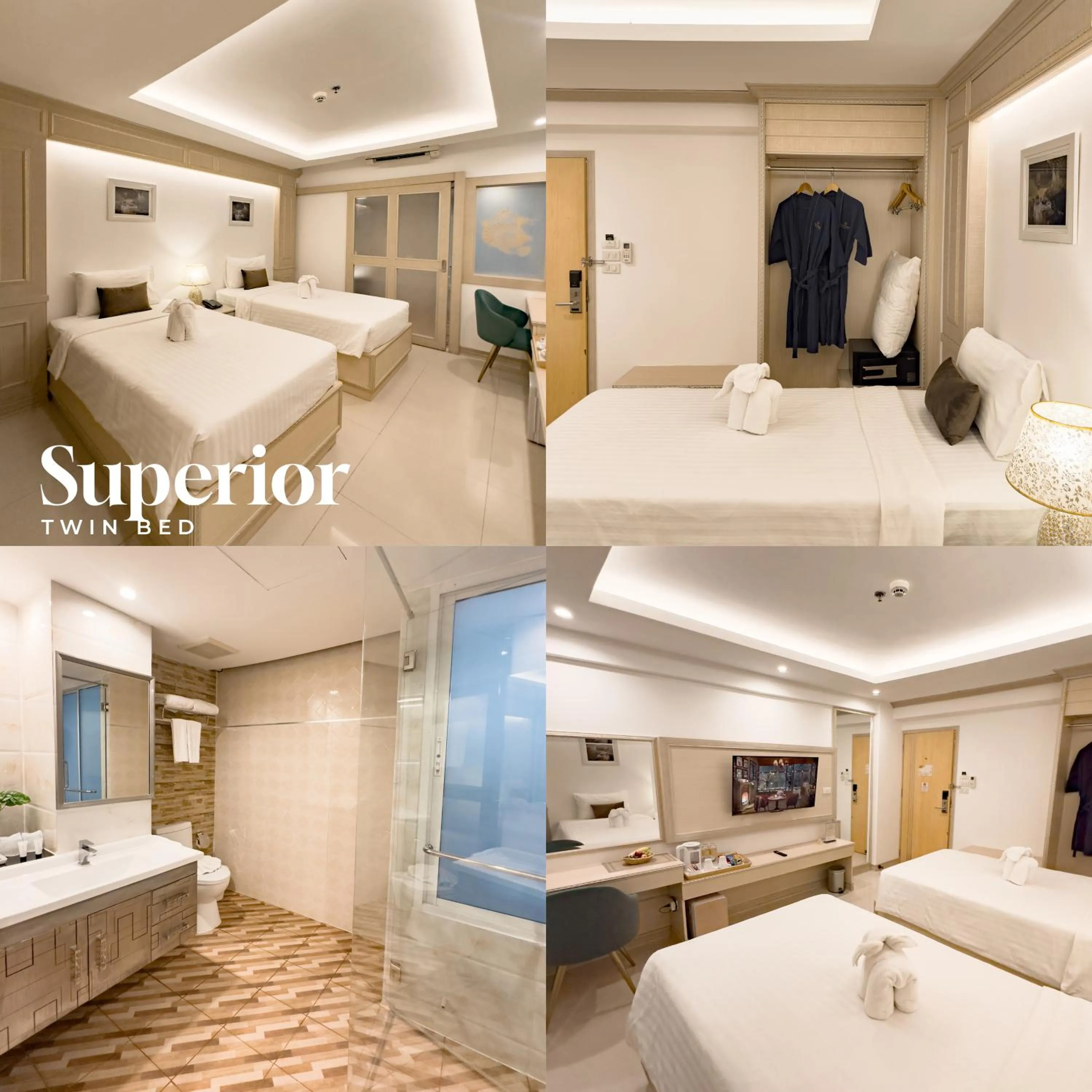 Bed in Golden Empire Suvarnabhumi Hotel