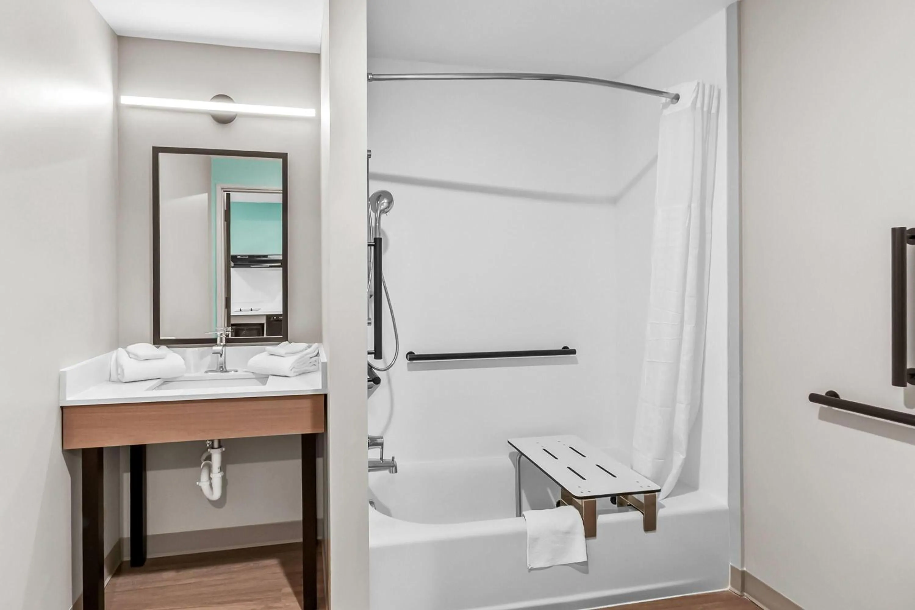 Bathroom in ECHO Suites Extended Stay by Wyndham Sterling