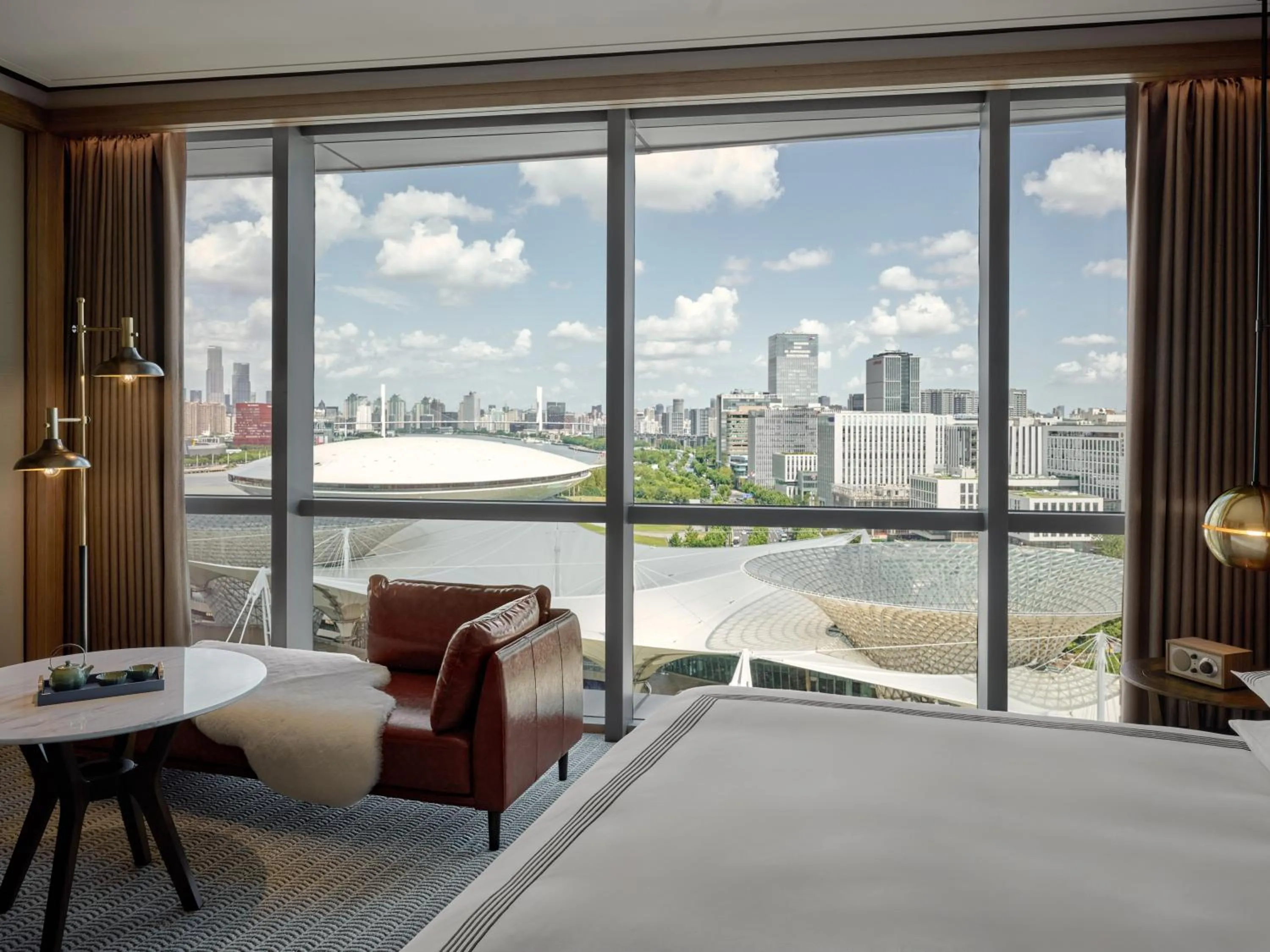 View (from property/room), Bed in Thompson Shanghai Expo