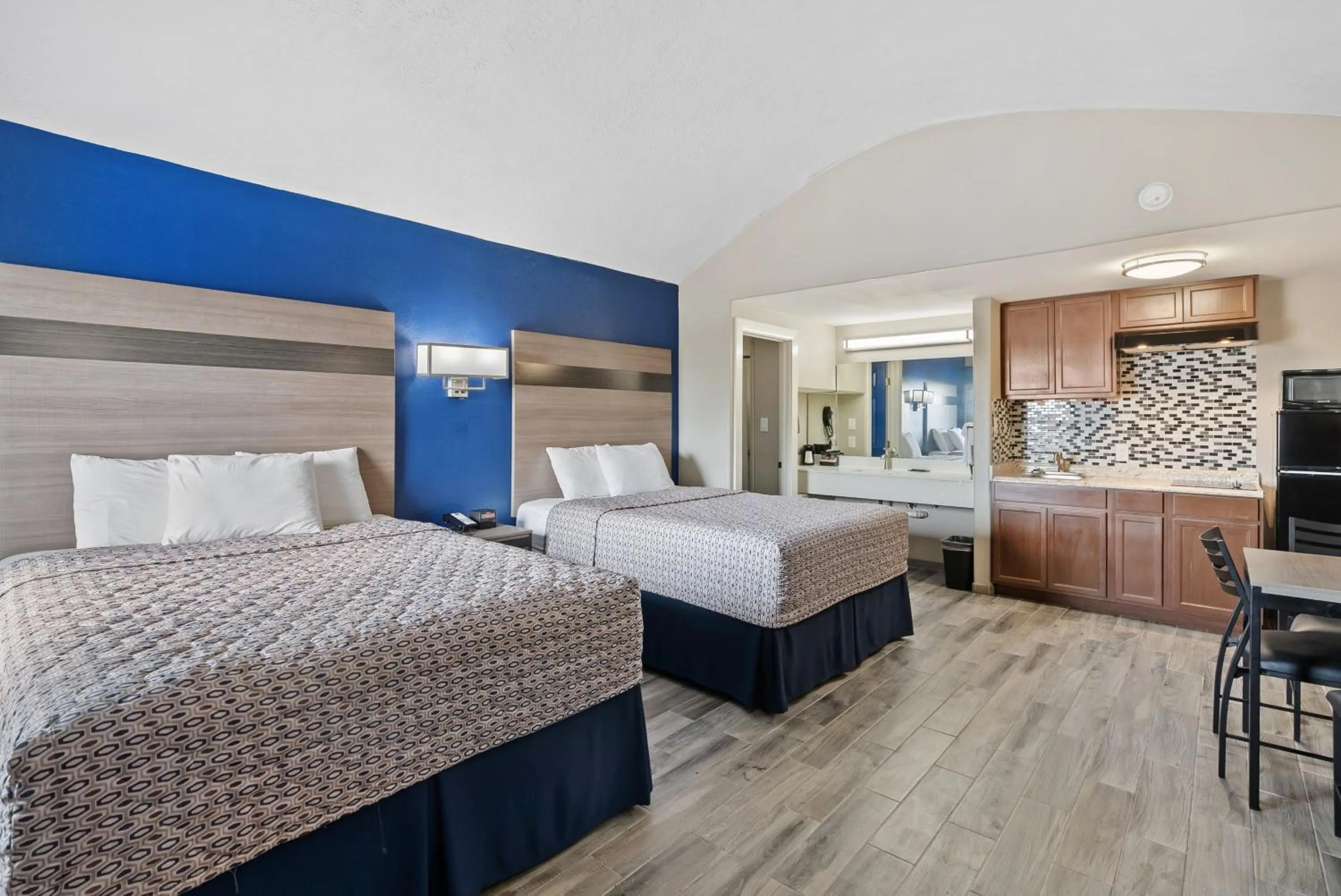 Bed in Blue Wave Inn