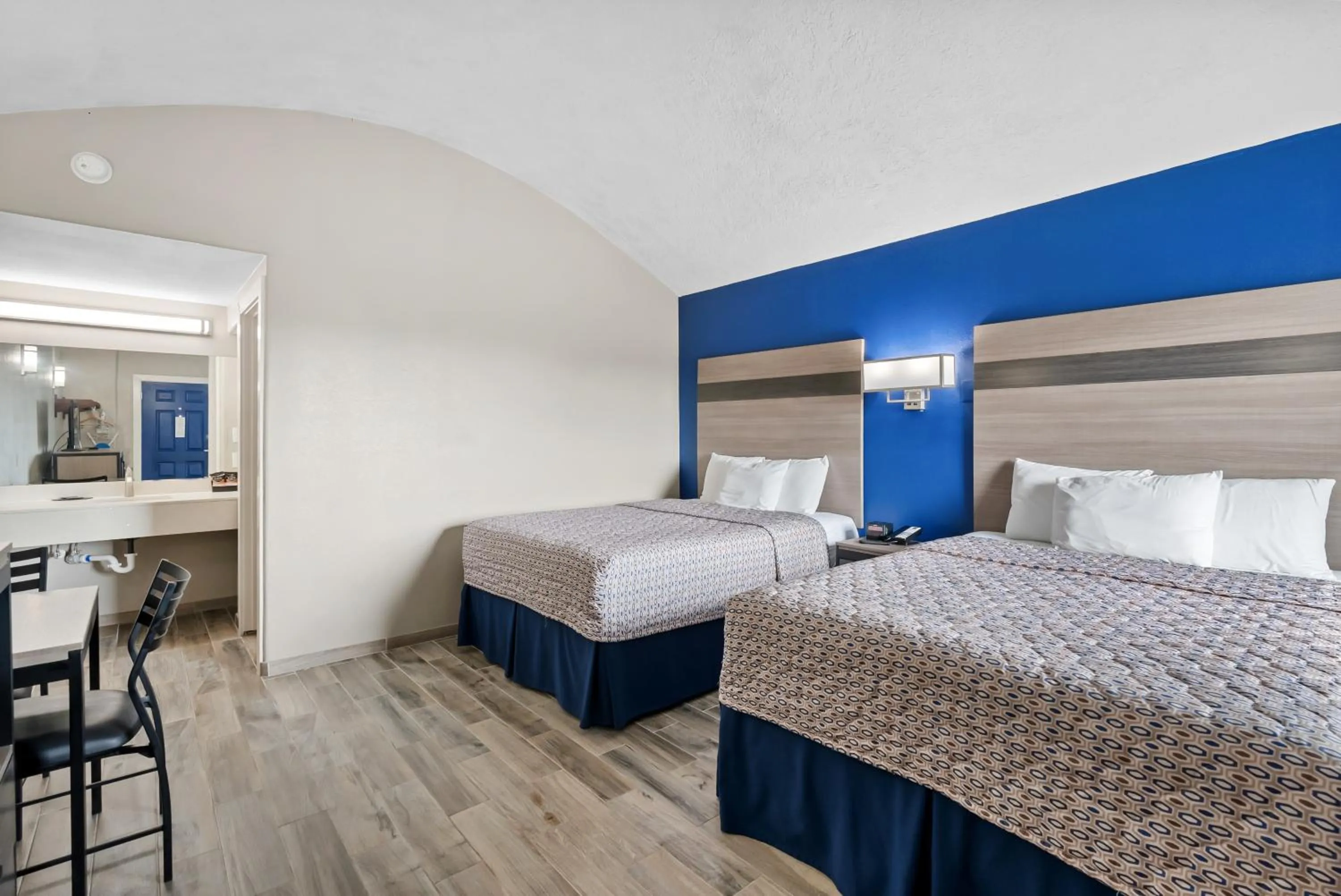 Bed in Blue Wave Inn