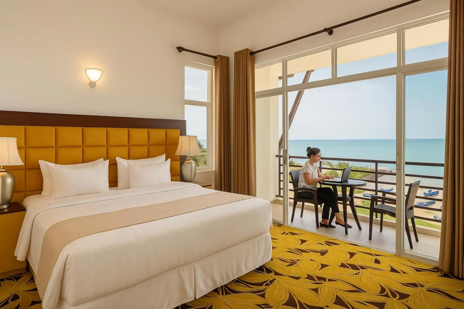 People, Bed in Beverly Beach Hotel & Transit