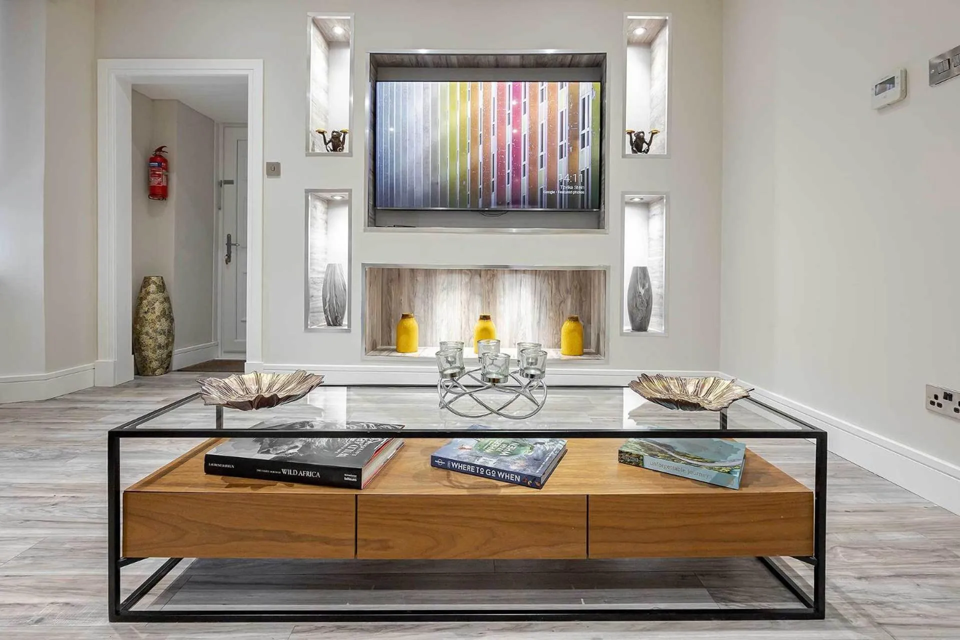 Living room in Carmel Apartments