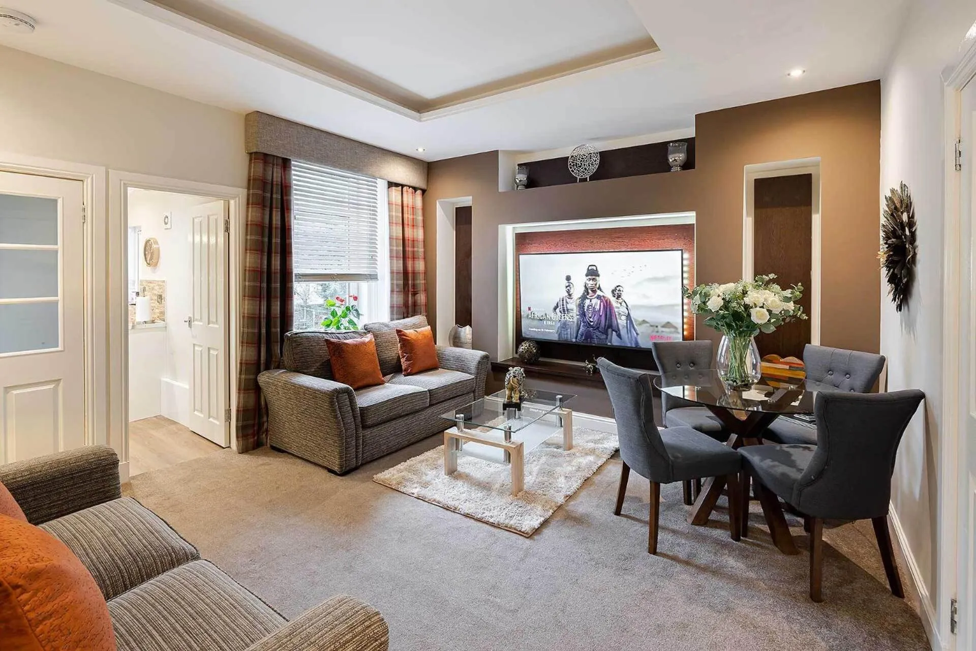 Living room in Carmel Apartments