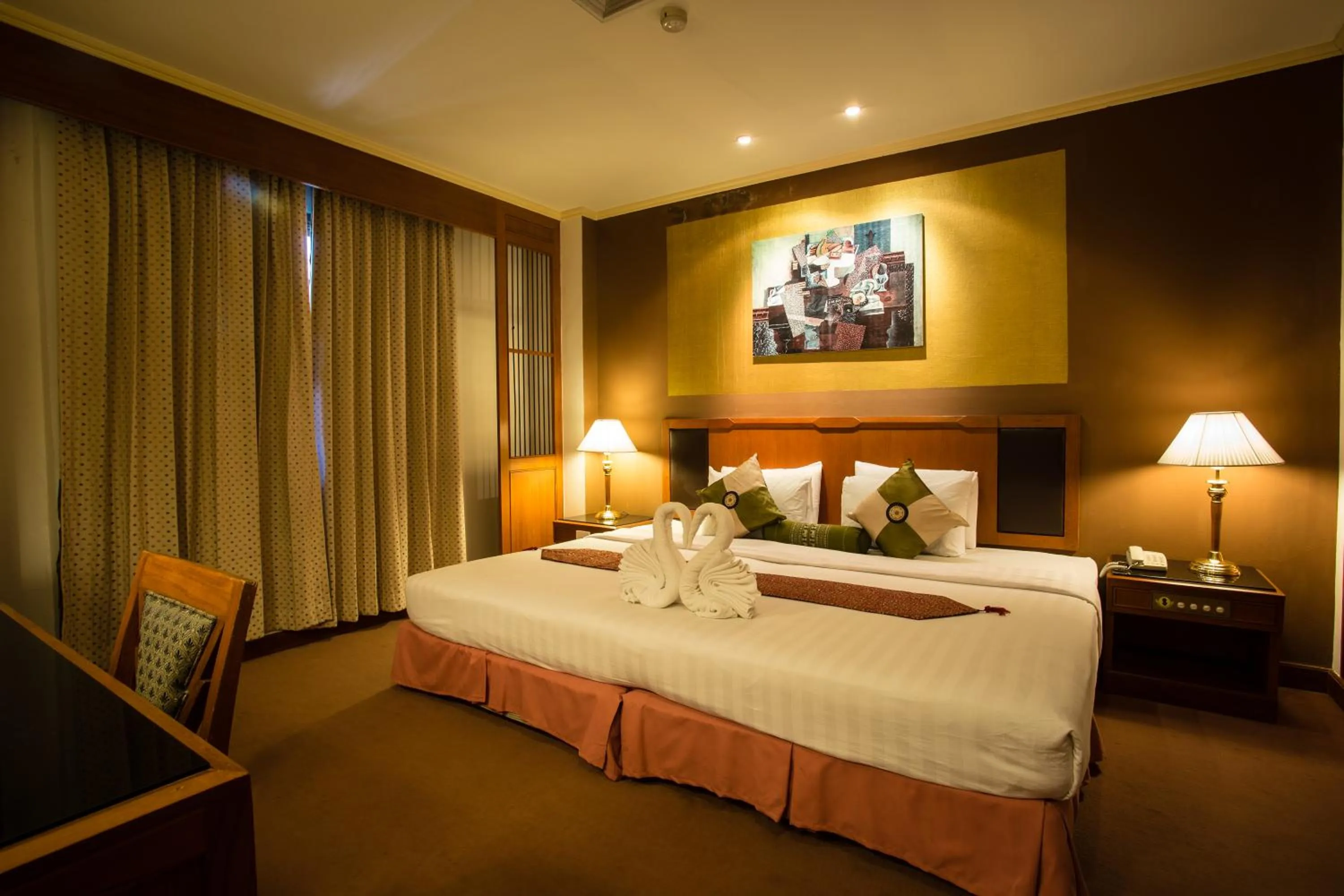 Photo of the whole room, Bed in Songphanburi Hotel