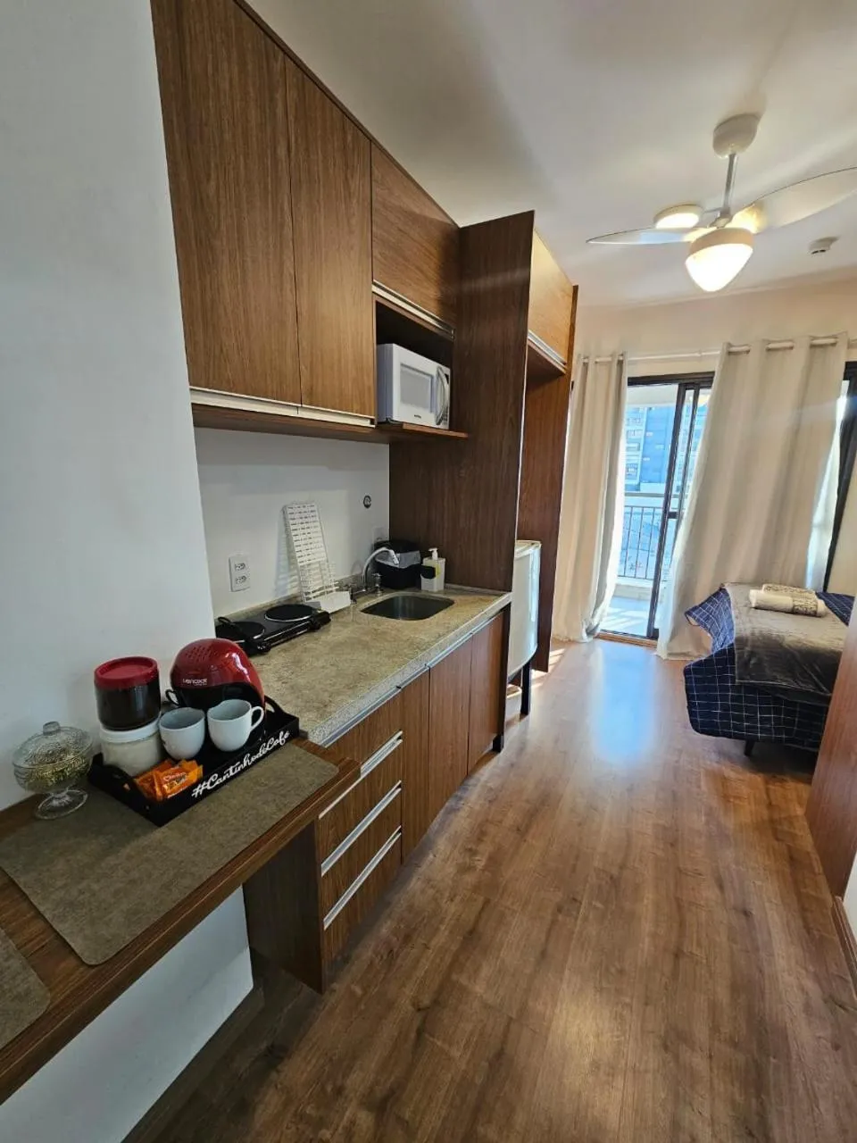 Kitchen or kitchenette in ZYZ Centro - Frente metrô Luz com vaga rotativa