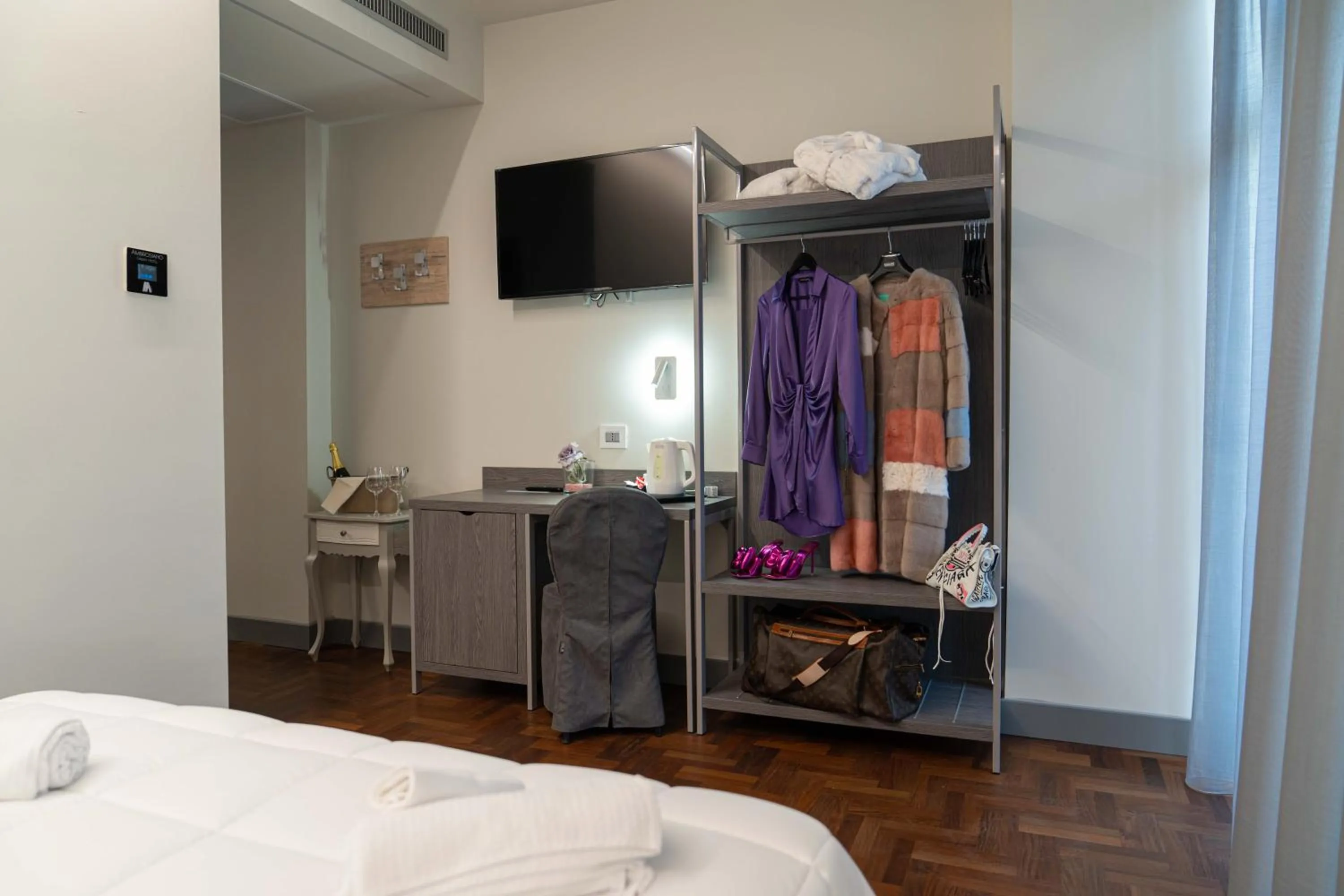 Bed in Hotel Ambrosiano