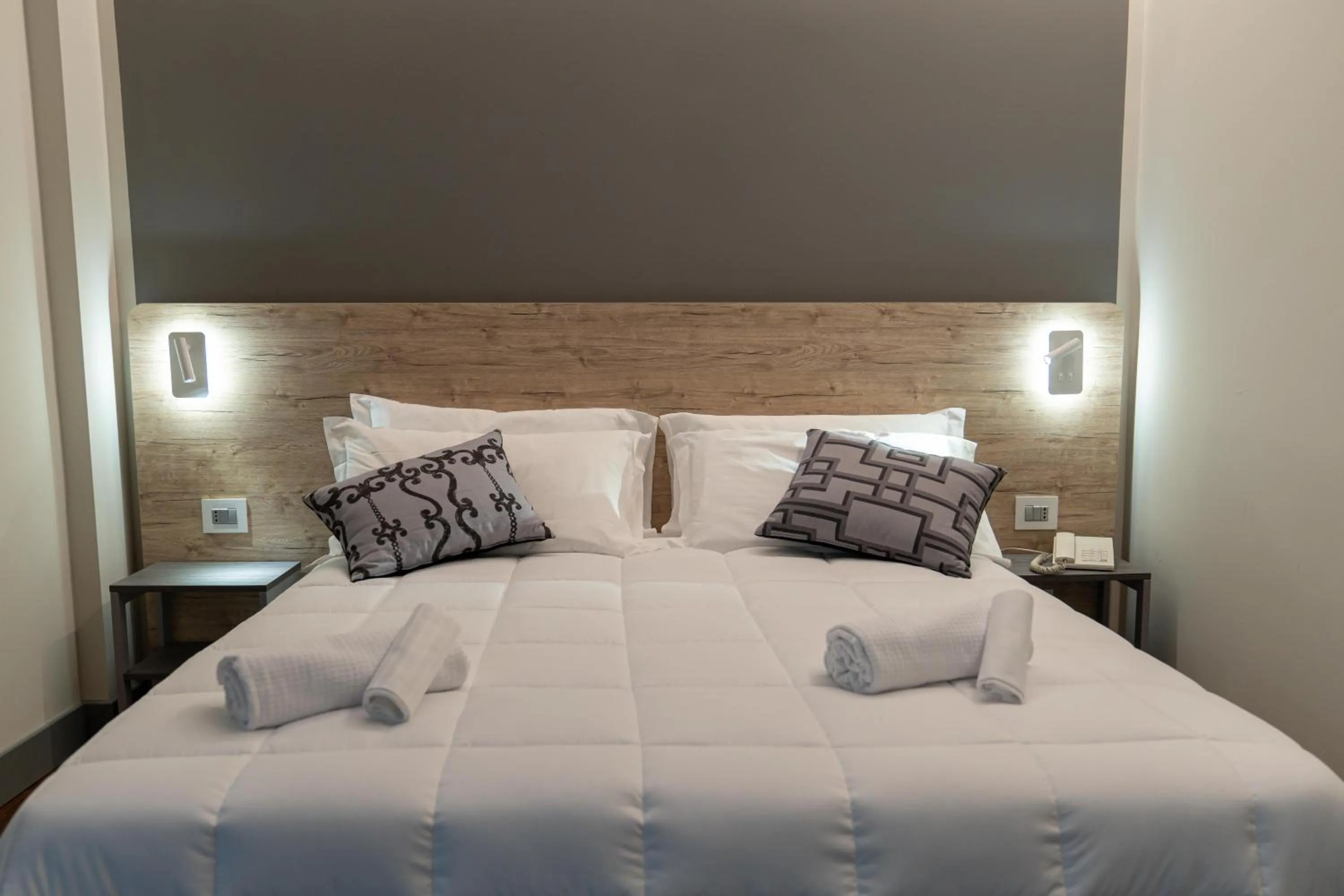 Bed in Hotel Ambrosiano