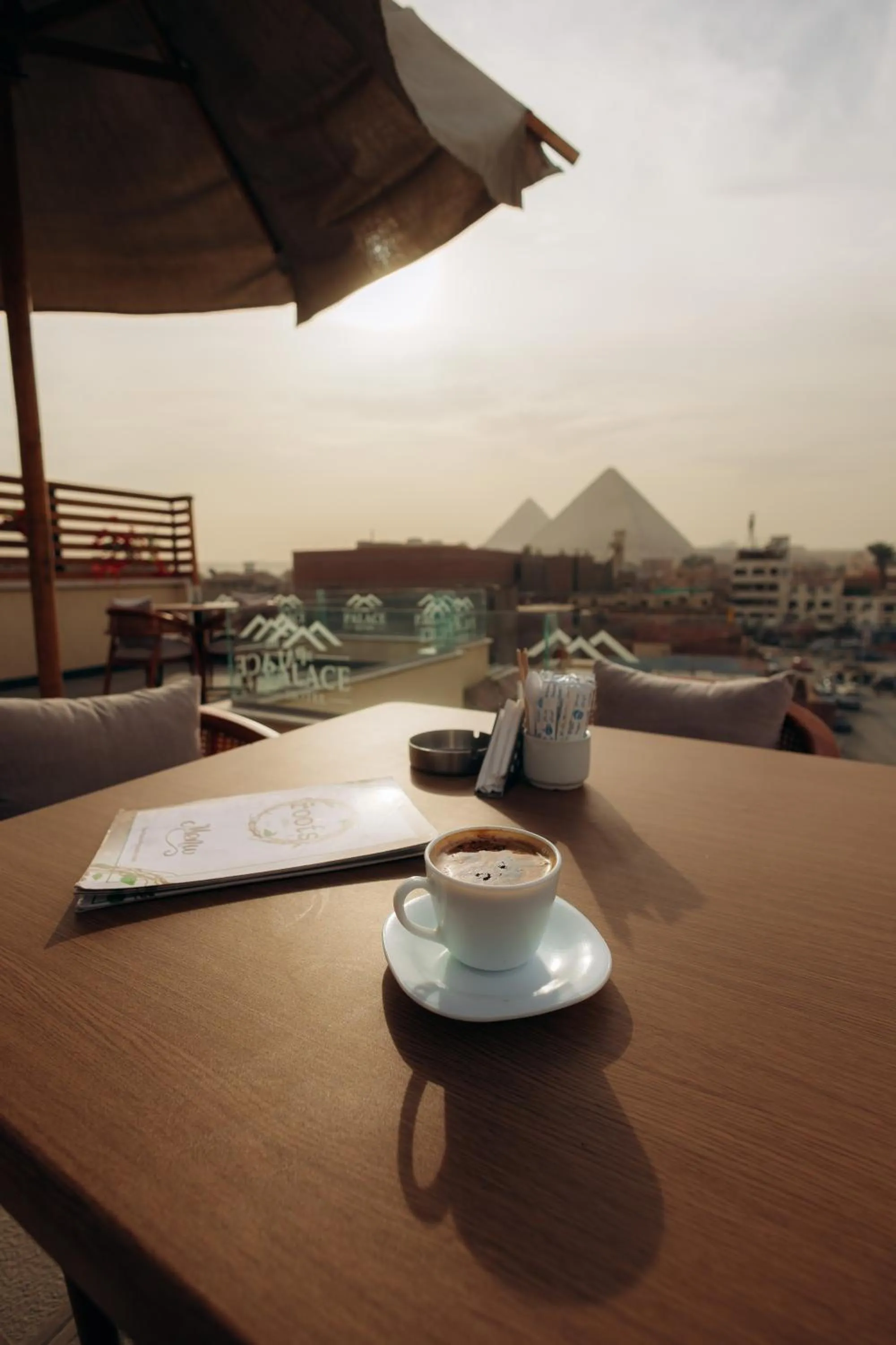Patio in The Palace Pyramids View Hotel