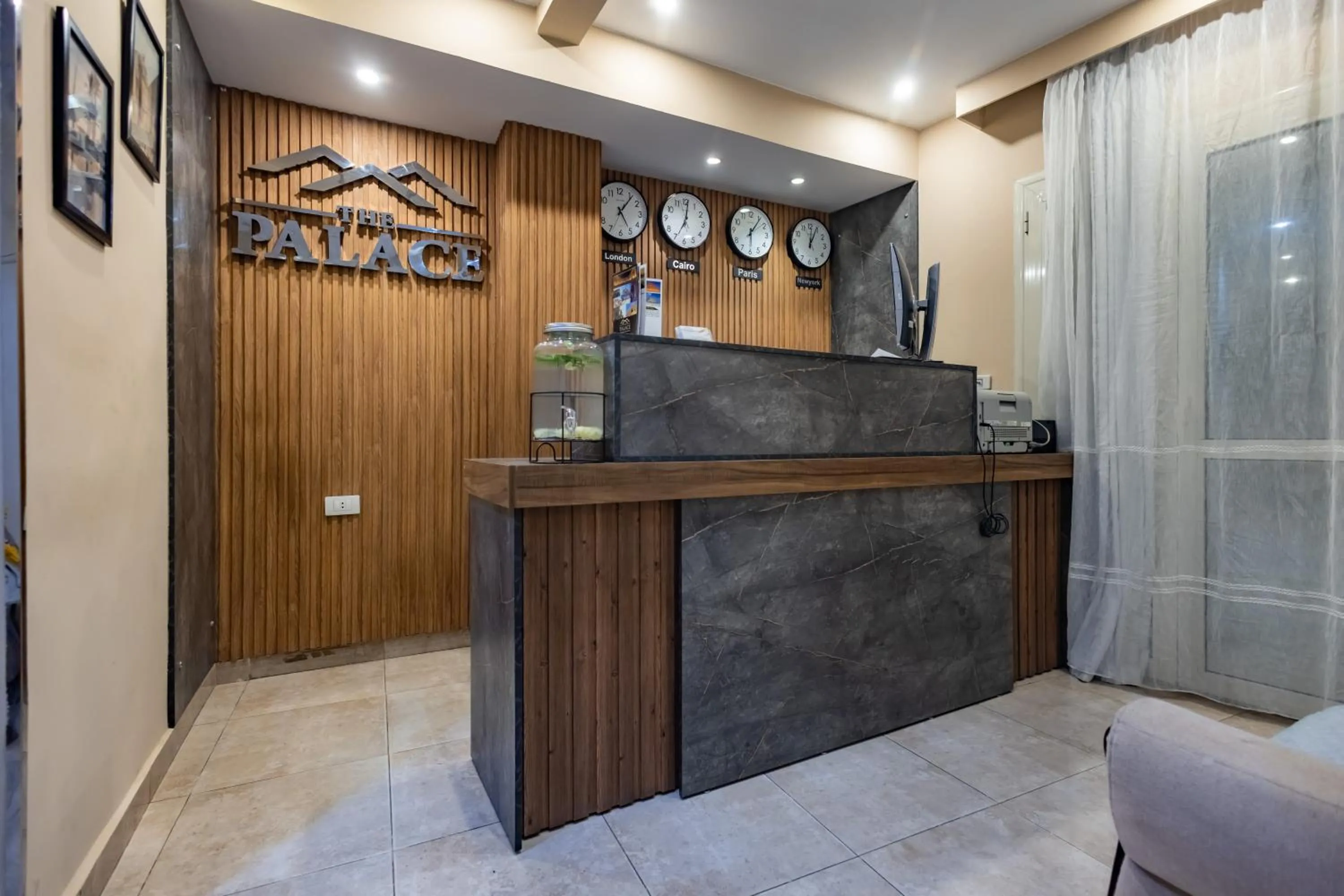 Lobby or reception in The Palace Pyramids View Hotel