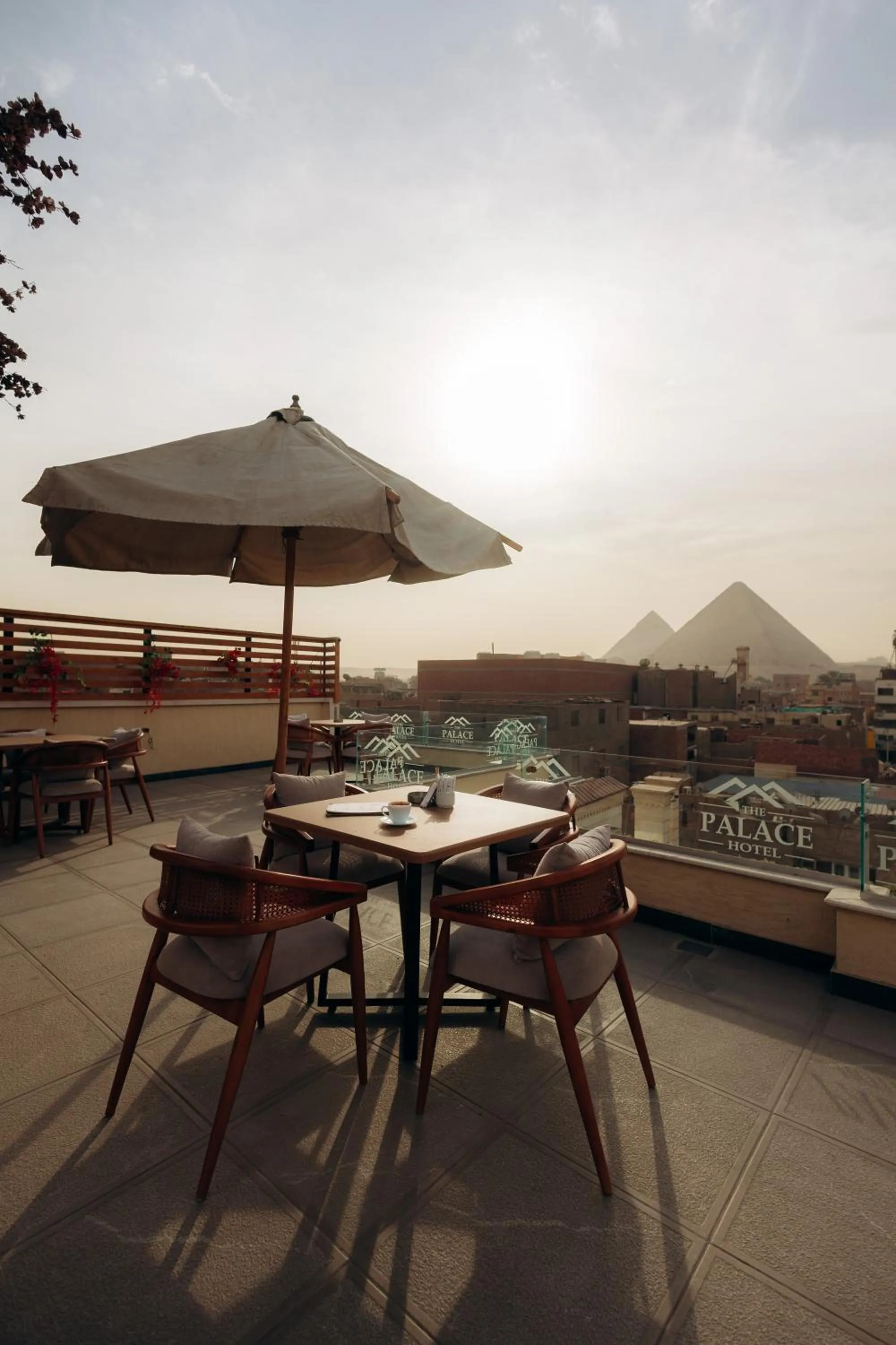 Patio in The Palace Pyramids View Hotel