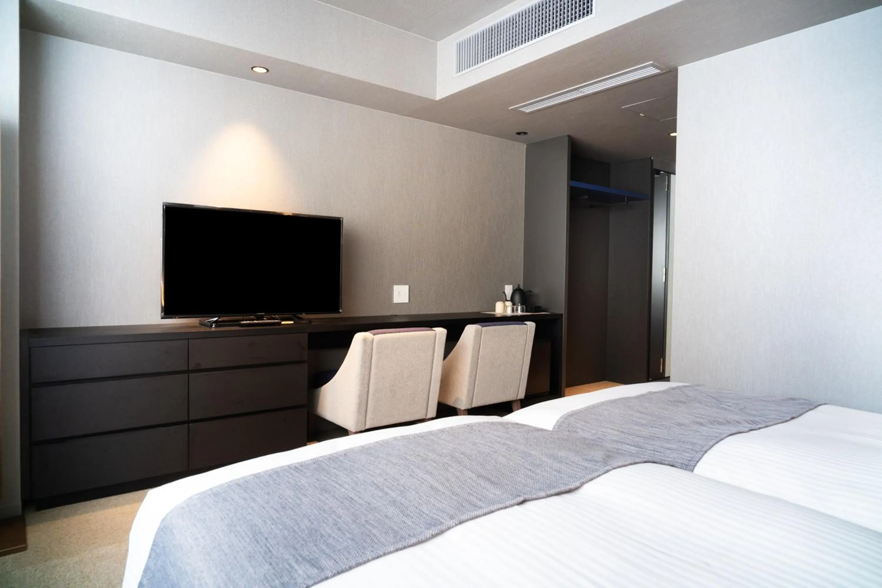 TV and multimedia, Bed in KIORI Hotel Higashino Toin