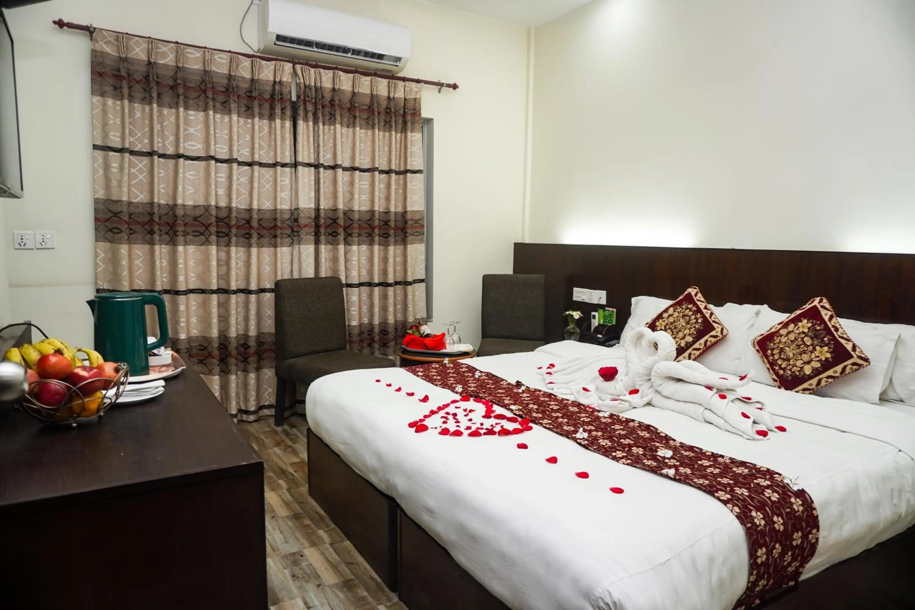 Bed in Lumbini Zambala Hotel