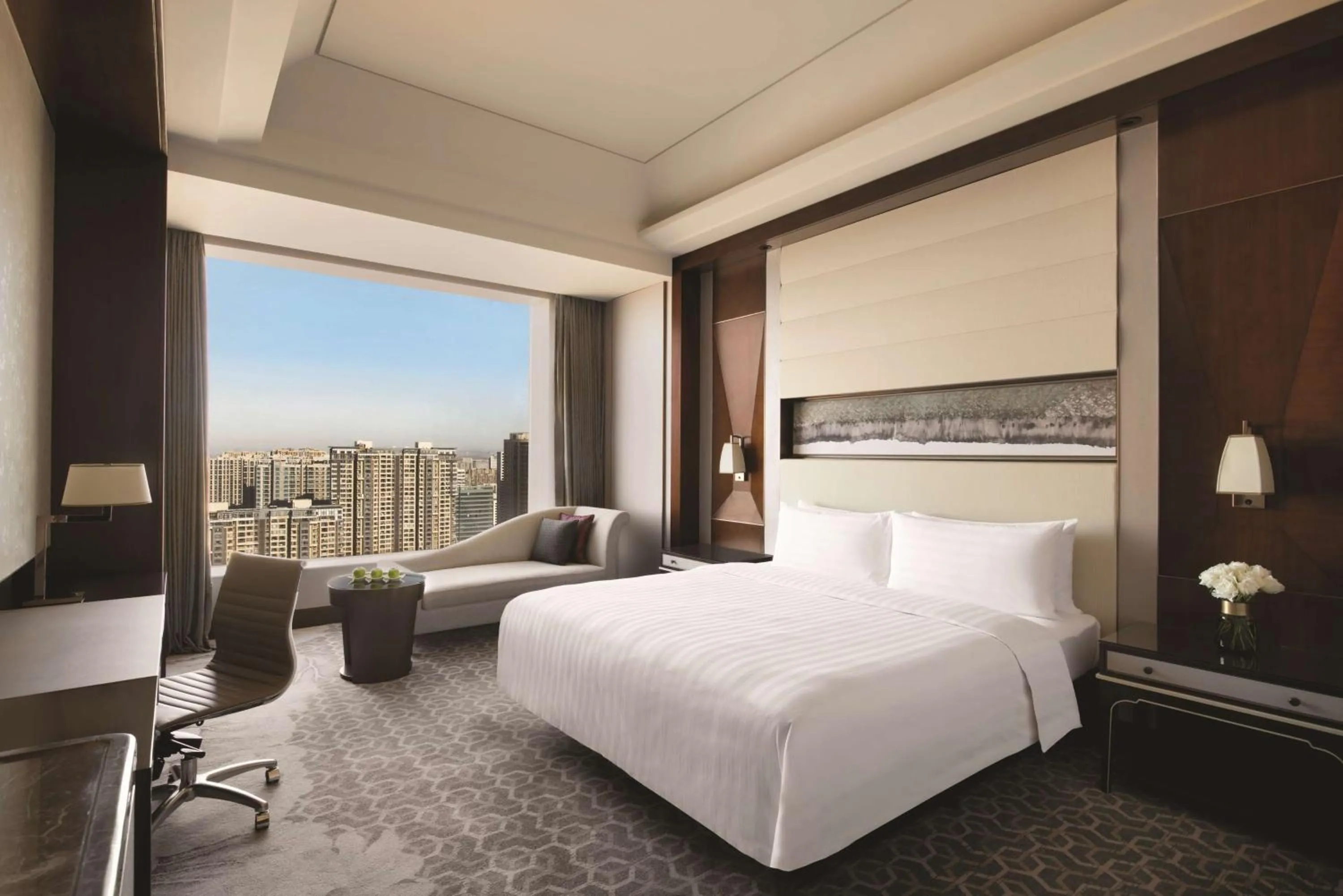 Shower, Bed in Shangri-La Tangshan