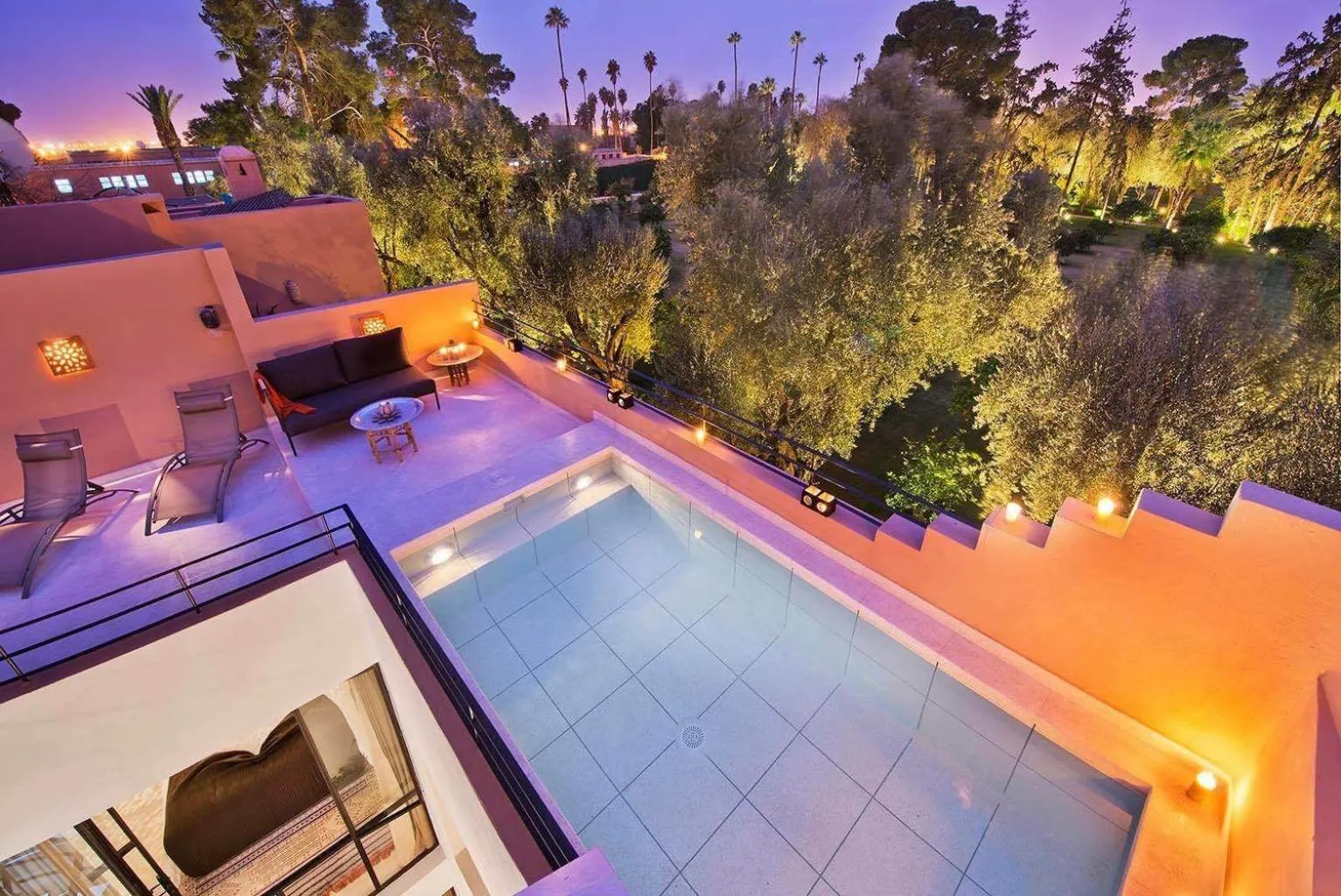 Pool view in Riad la Source du Desert