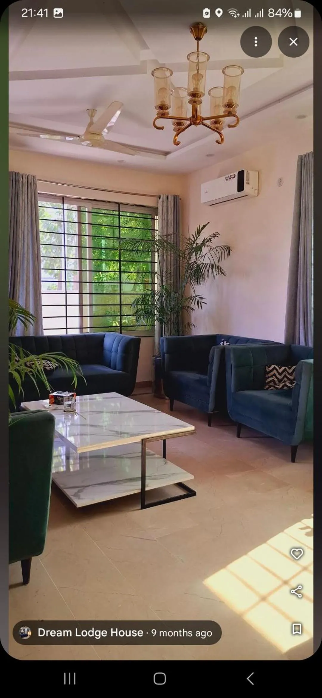 Living room in Dream Lodge House