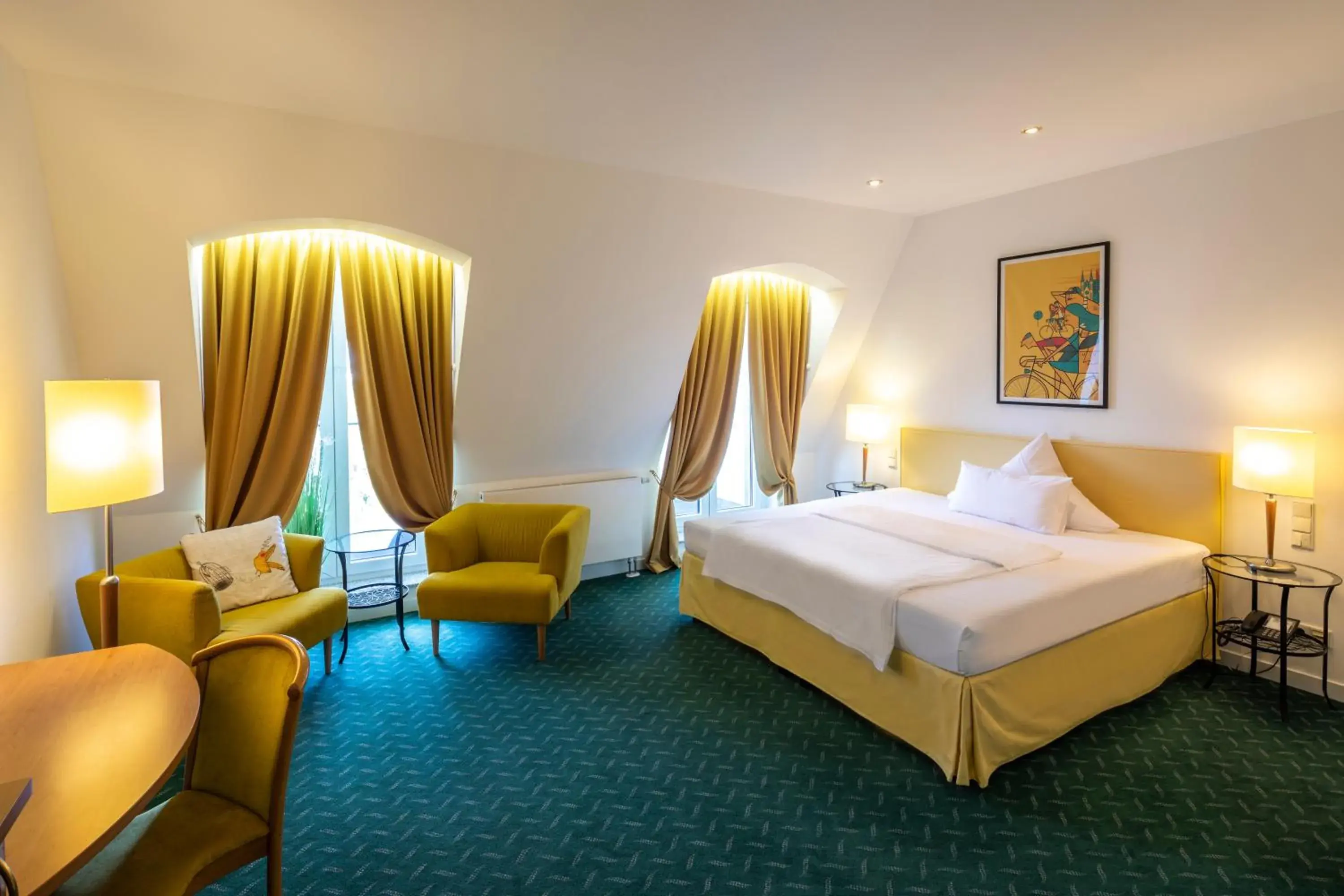 Deluxe Double Room with Balcony in Hotel Artrium am Park Deluxe Double Room with Balcony in Hotel Artrium am Park