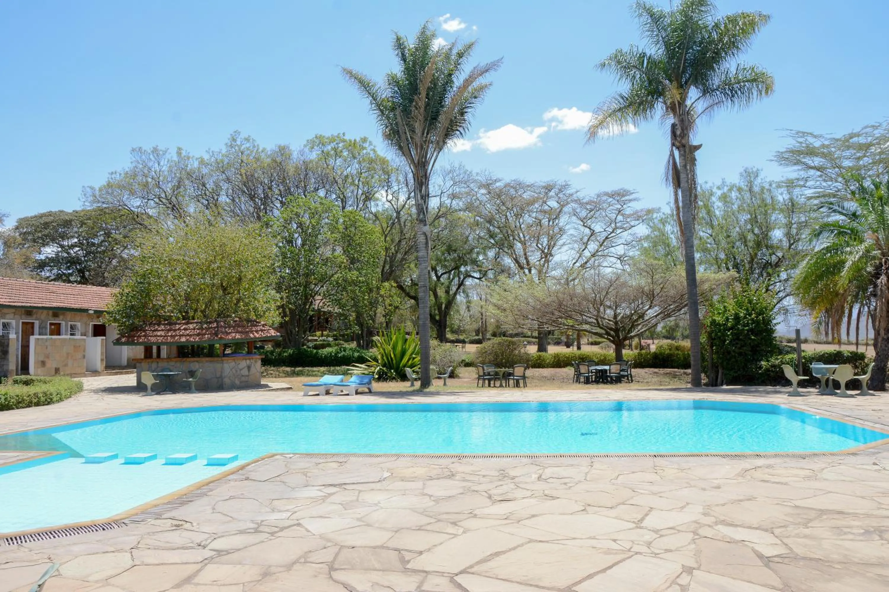Property building in Jacaranda Lake Elementaita Lodge